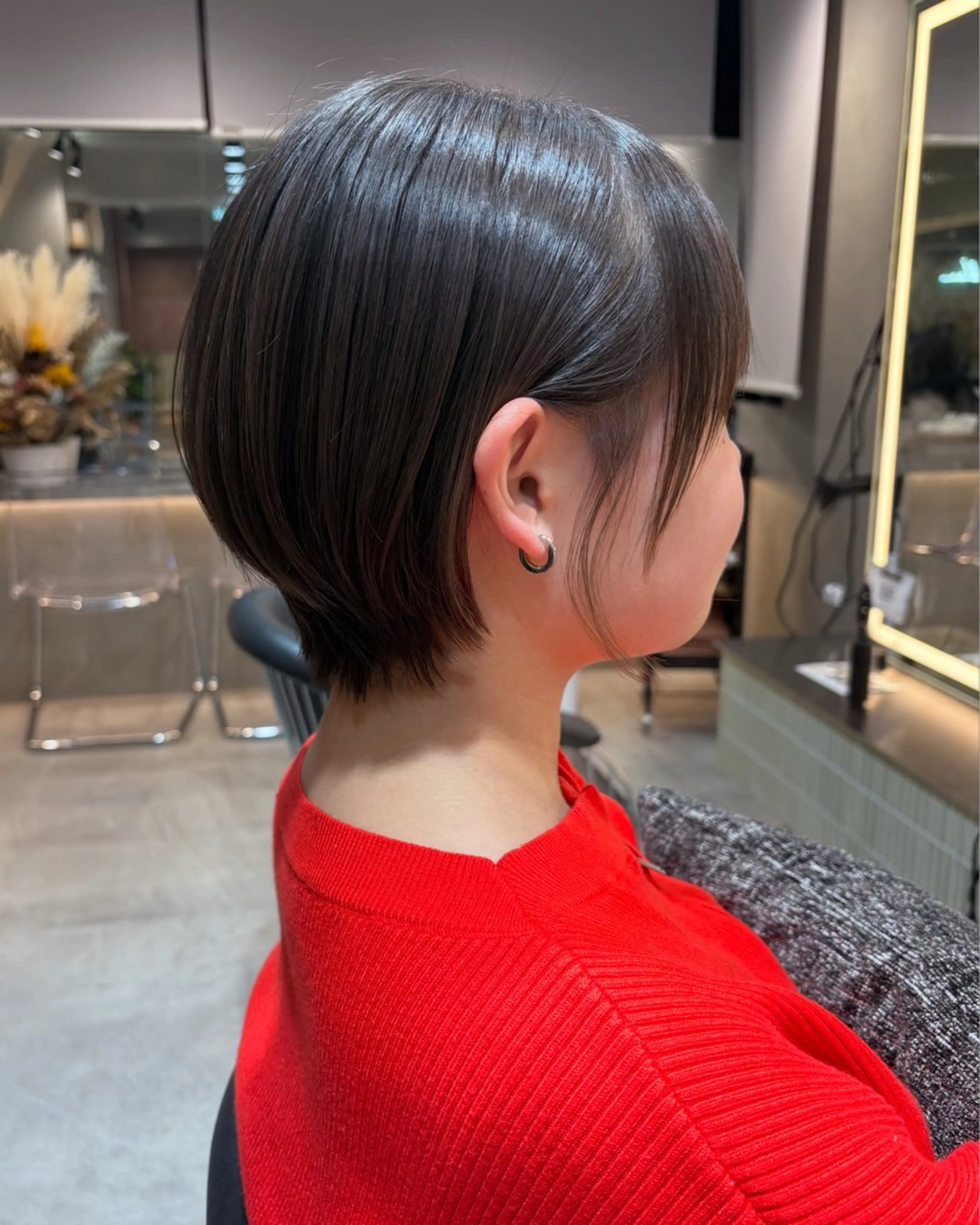 ショート カット トリートメント オリーブベージュ/シ ョートボブたまき🧡のヘアスタイル