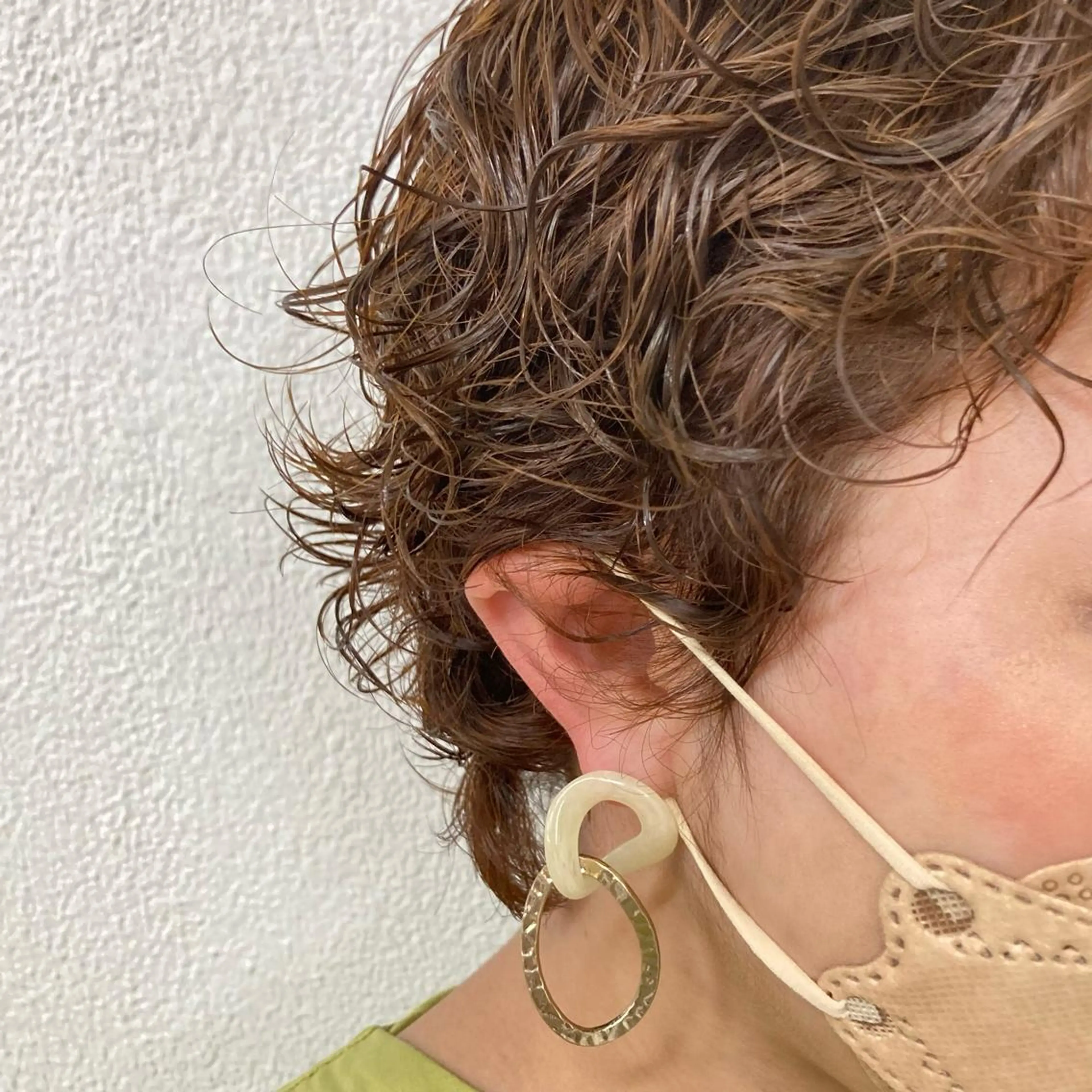 ショート パーマ ウルフレイヤー エクステ/kokiのヘアスタイル