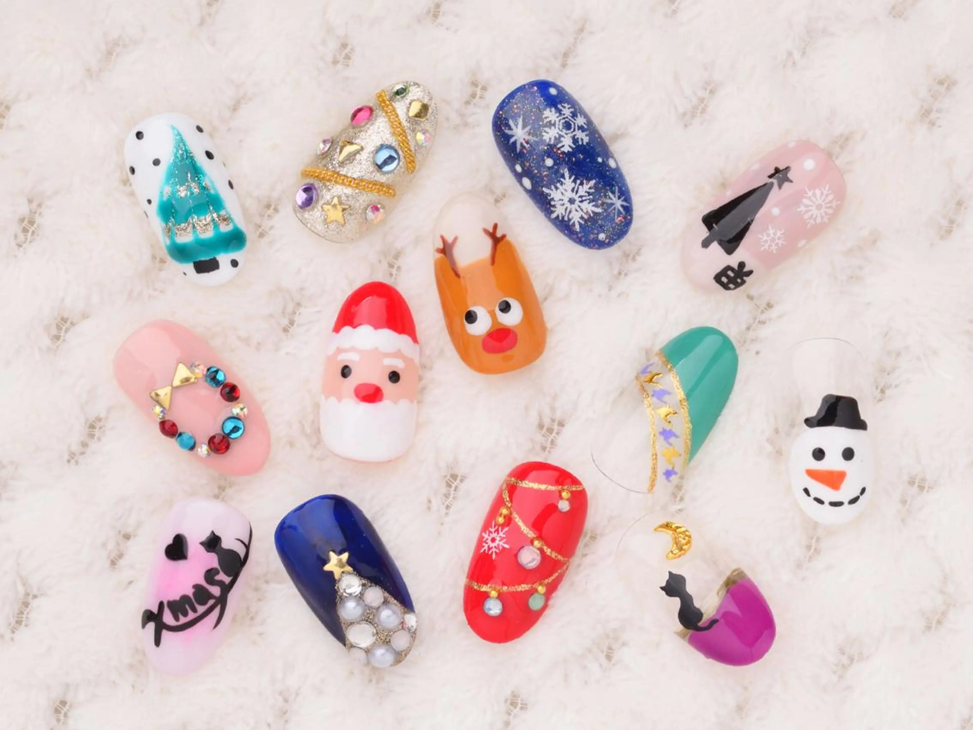 ネイル アートネイル フレンチネイル ワンカラーネイル 冬ネイル クリスマス nail salon Soeurのネイルデザイン