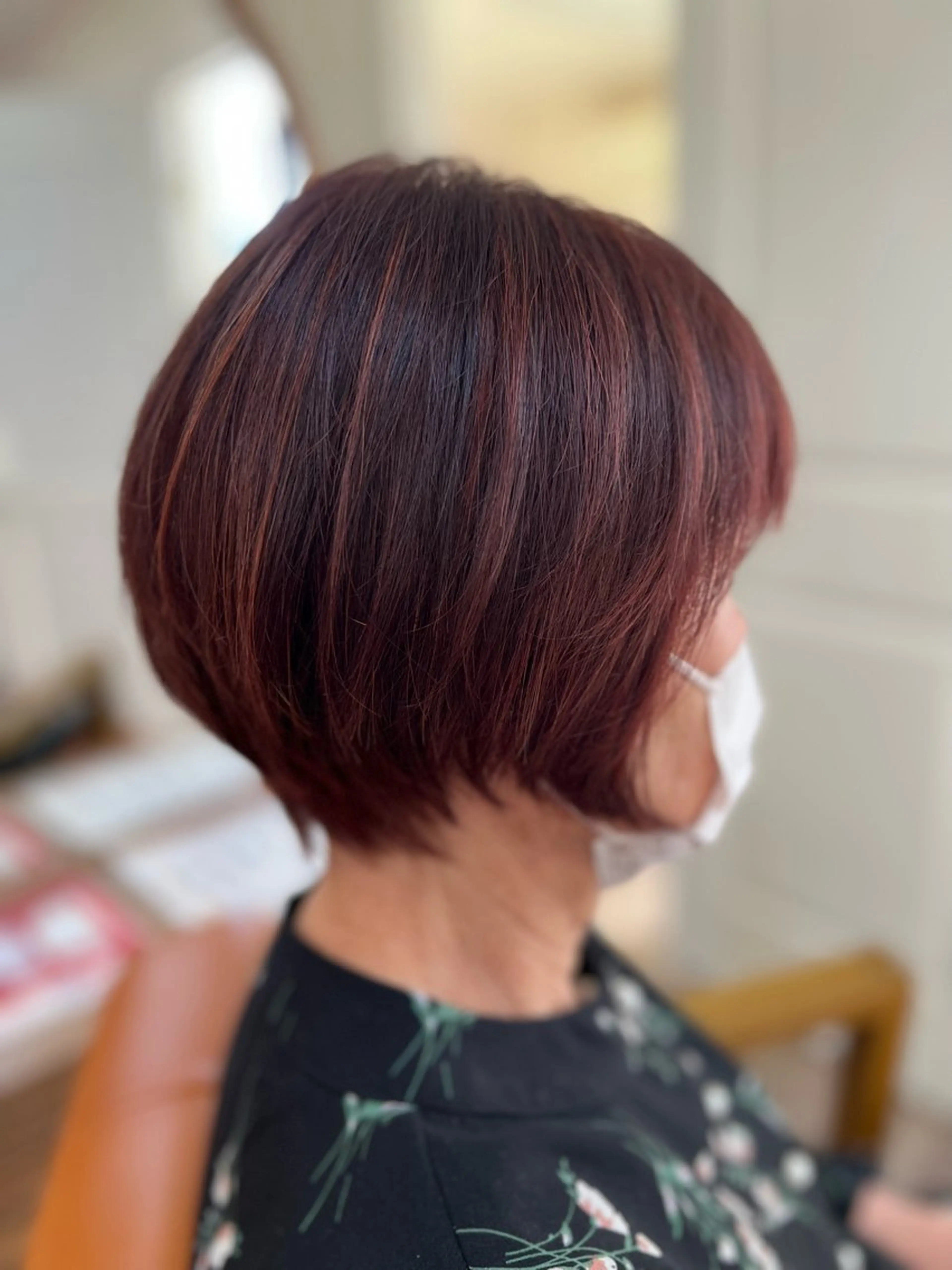 ショート カラー ハイライトカラー ボブ ハイライト 増田 ルナのヘアスタイル