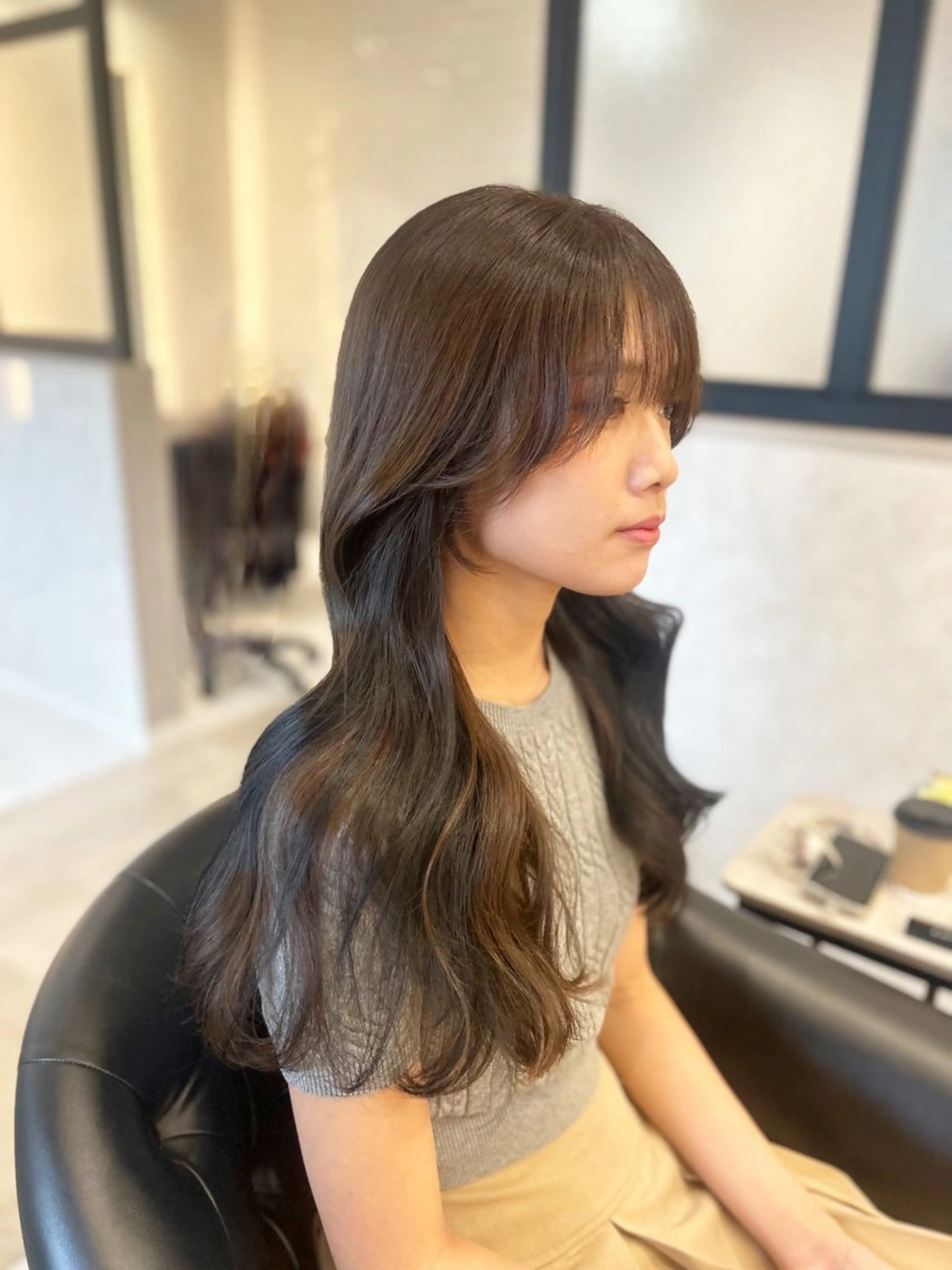 ロング カラー カット ヘアカラー トリートメント &chaLme   心斎橋所属・emi/髪質改善/ 韓国風/艶カラーのヘアスタイル