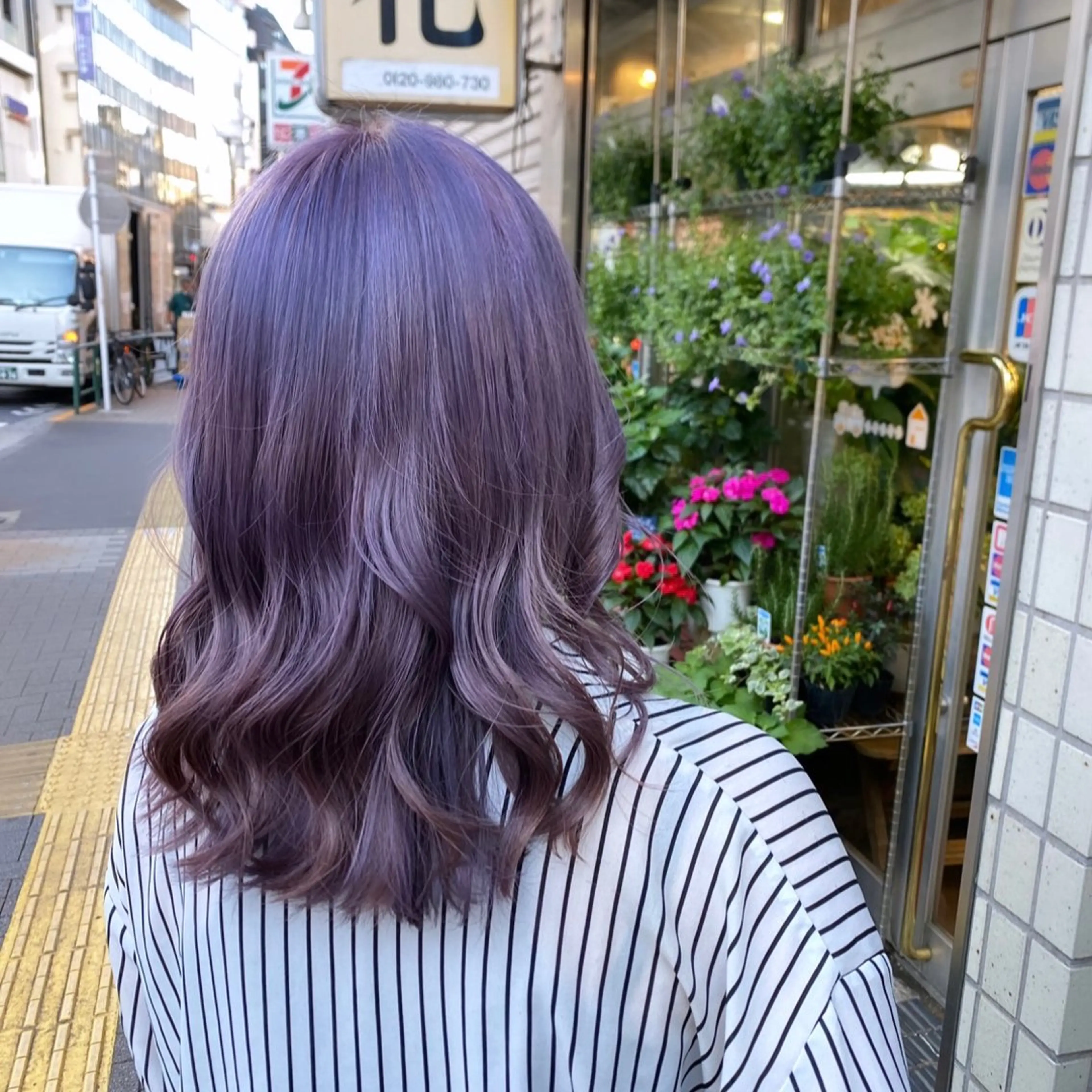 セミロング カラー ヘアアレンジ ブリーチ グラデーションカラー 🤎カット/ブリーチ /縮毛矯正/大宮🤎のヘアスタイル
