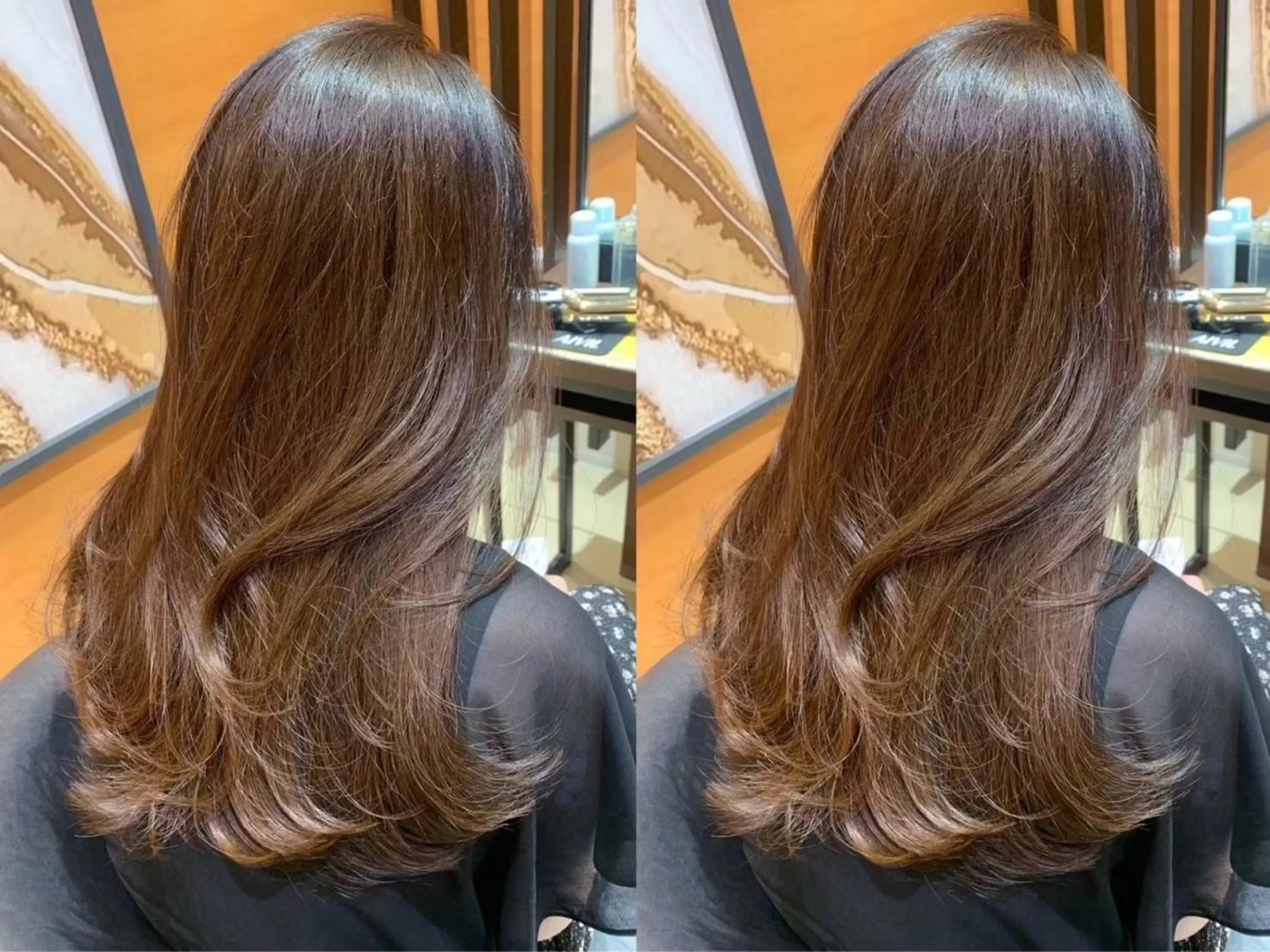 カラー eve🐰束間まつ毛 /透明感カラーのヘアスタイル