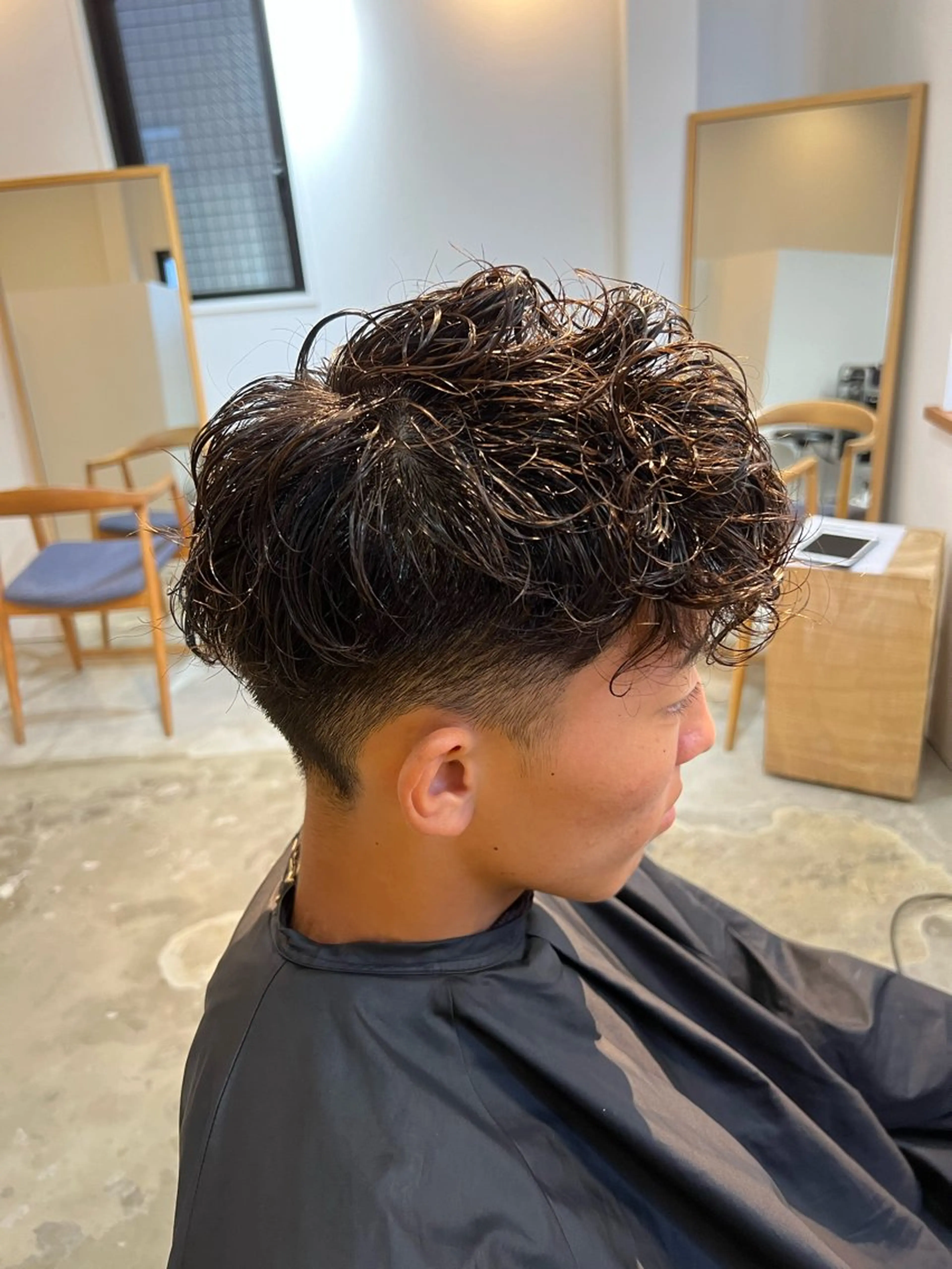 ショート パーマ メンズ スペインカール 大阪メンズパーマ /スパイキー/らいのヘアスタイル