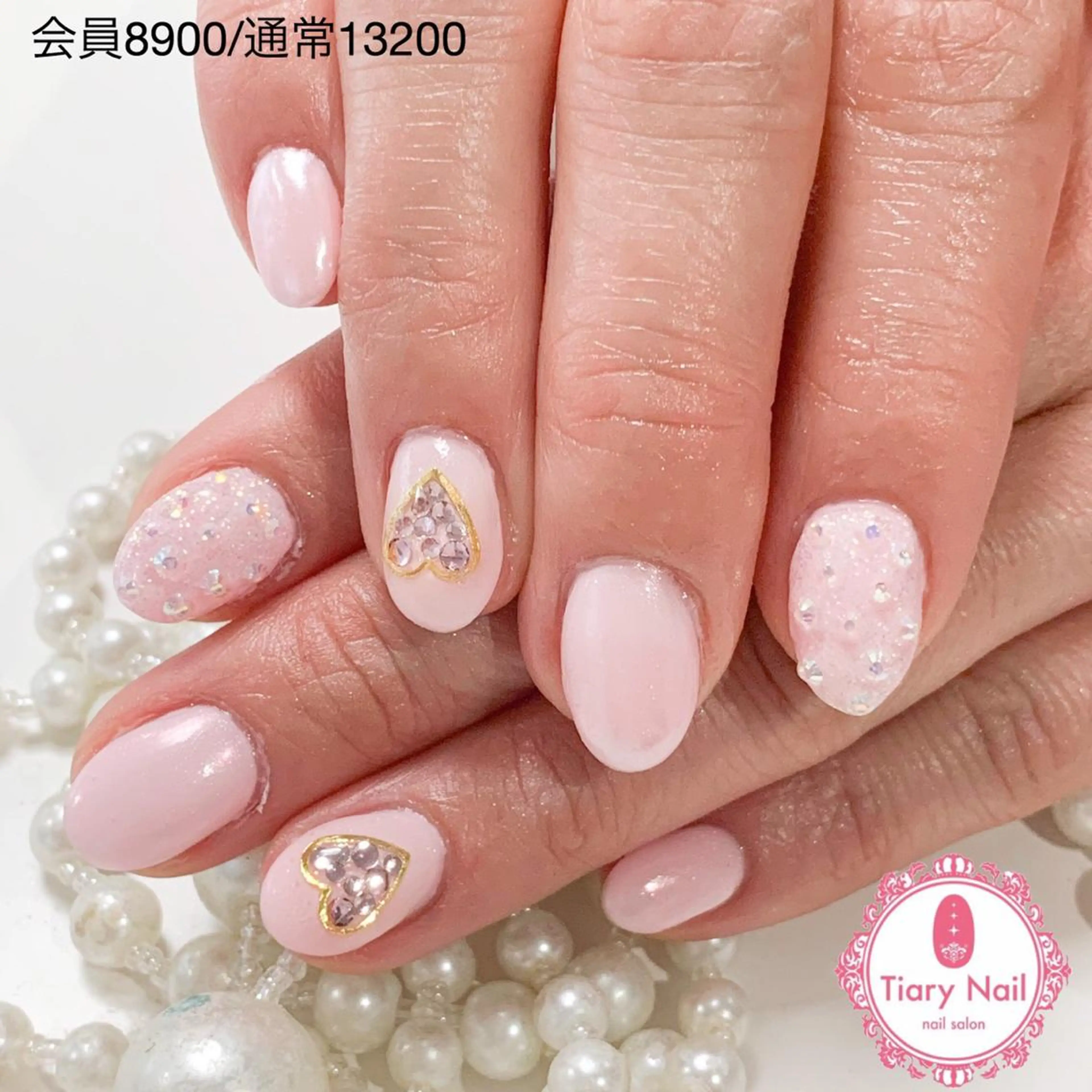 ネイル 桜ネイル 長さ出し オフィスネイル スカルプネイル シンプルネイル 💗🪽Tiary Nail🪽💗のネイルデザイン