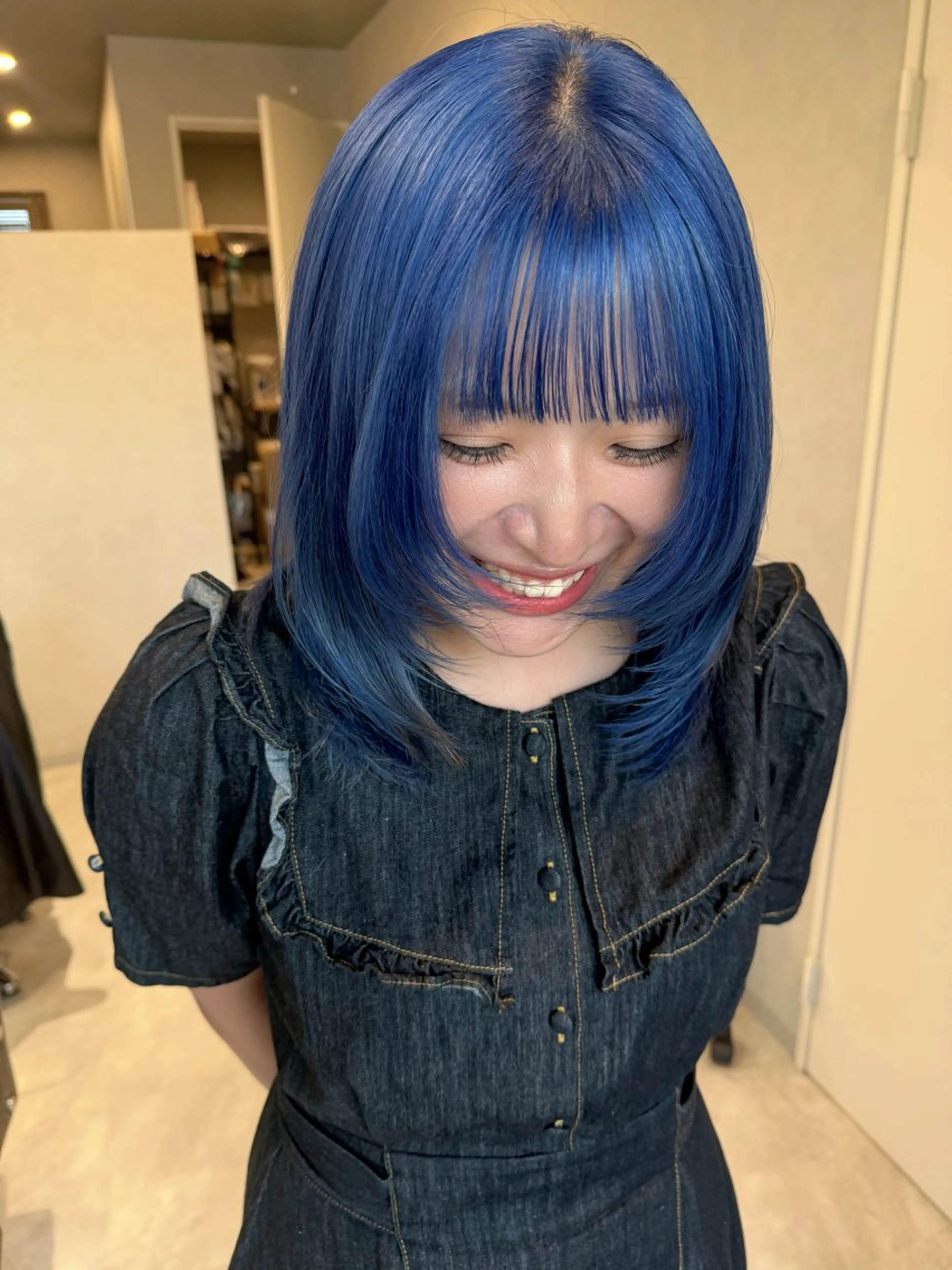 ミディアム カラー ヘアカラー 透明カラー/レイヤー misaki °＊のヘアスタイル