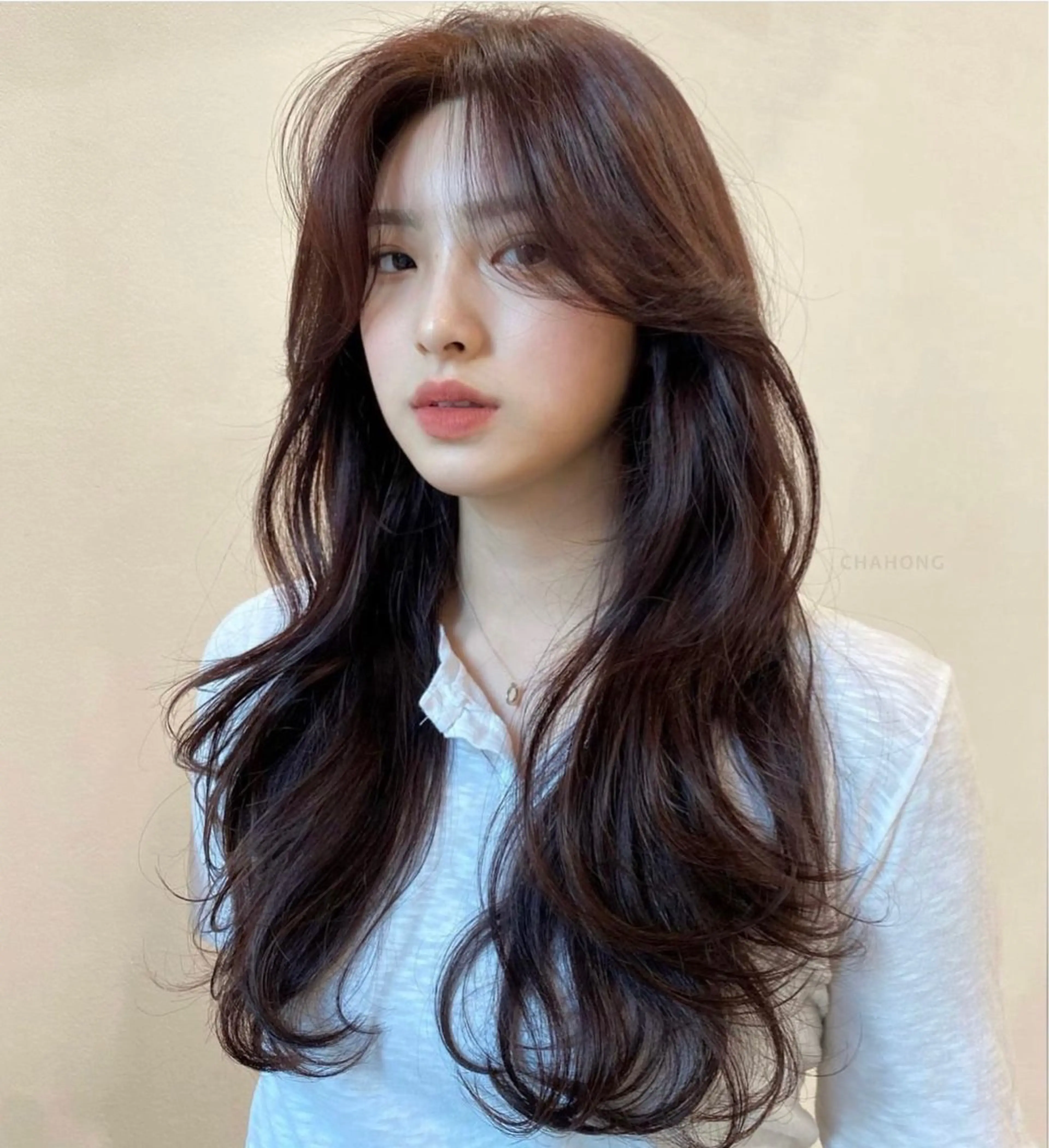 ロング トリートメント salowin 原宿 aroa所属・韓国／ハッシュカット ／透明感カラー／金野のヘアスタイル