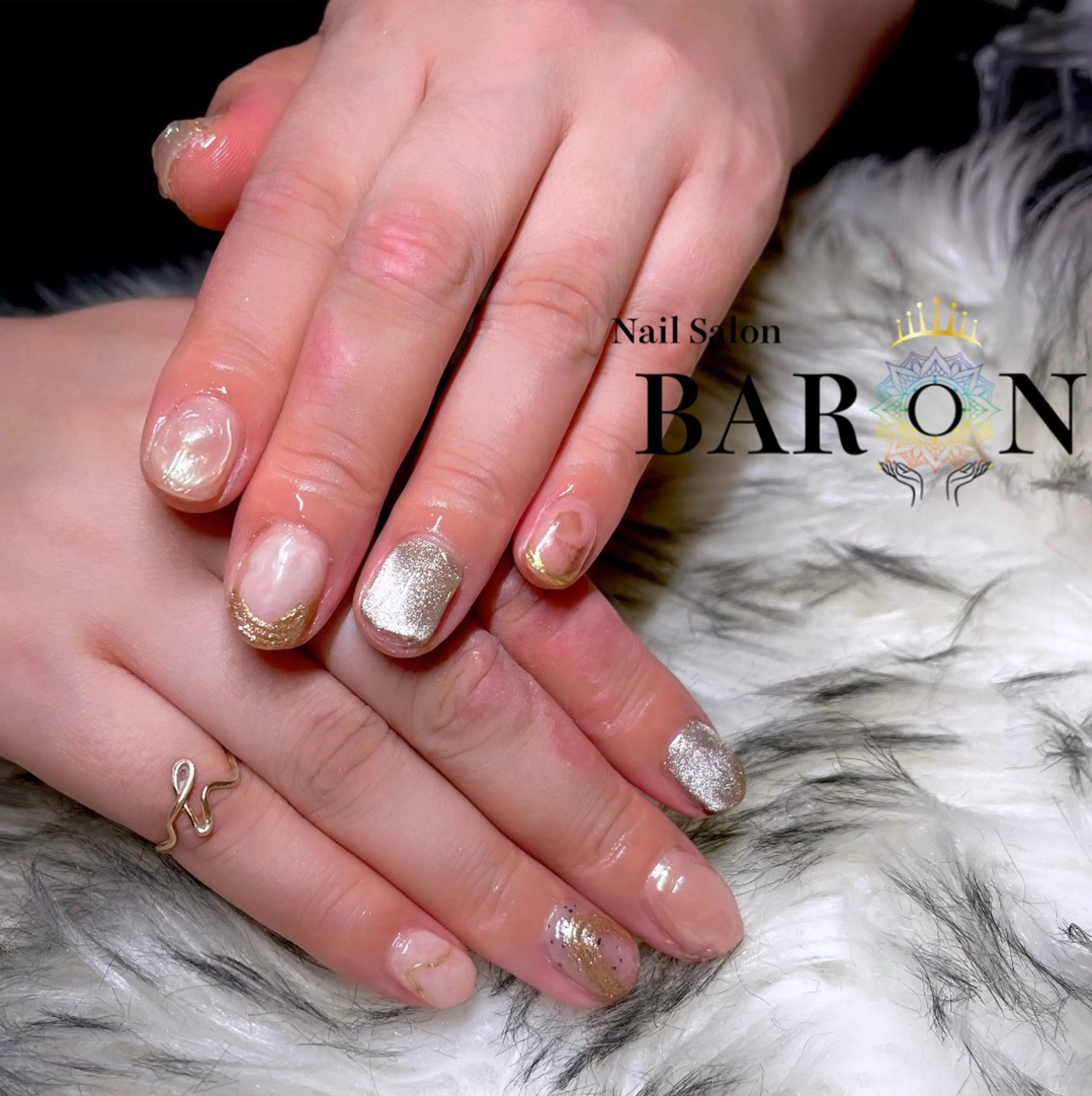 ネイル ニュアンスネイル ハンドネイル ☆SAKI☆ BARON 店長のネイルデザイン