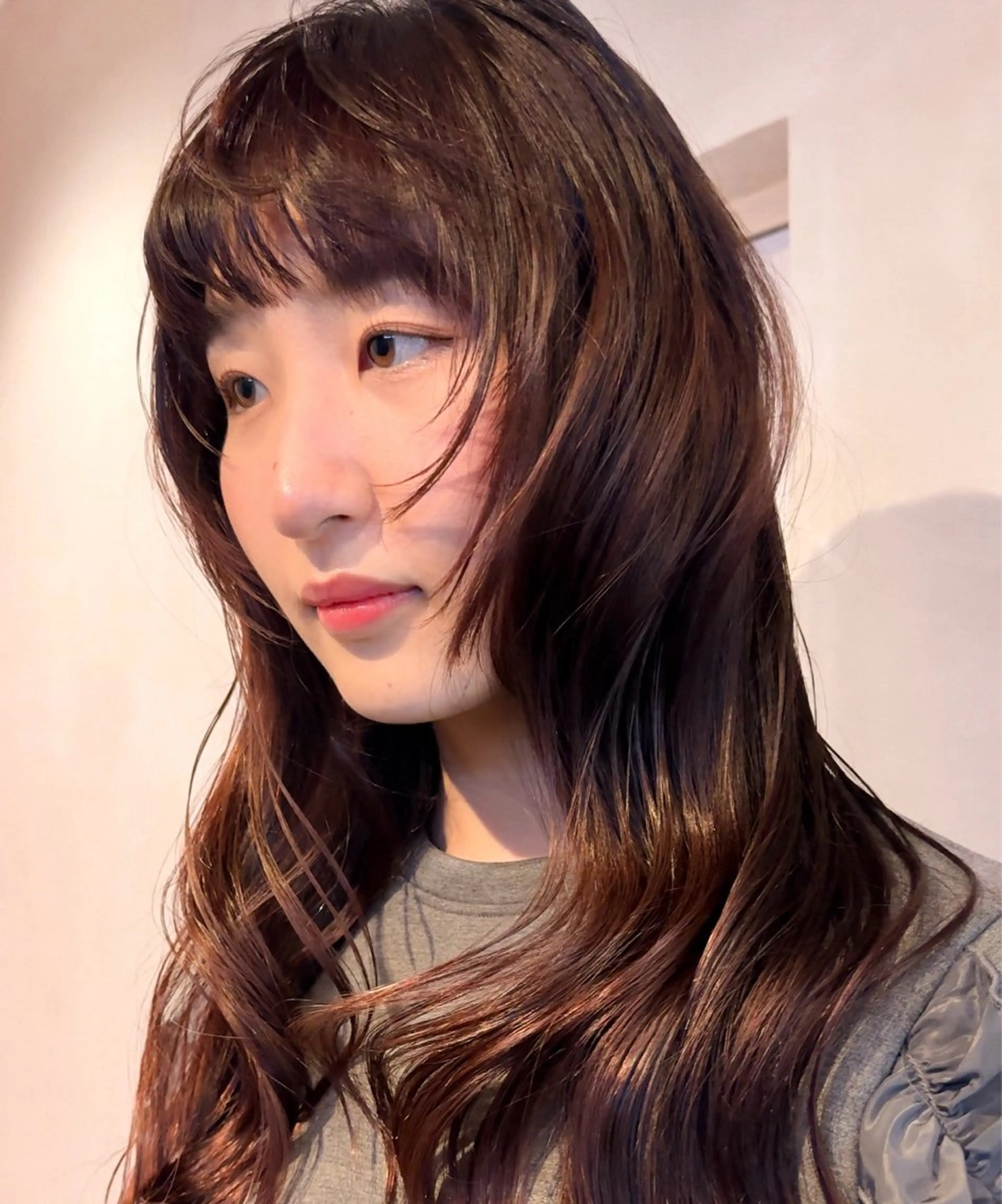 セミロング カラー ブラウンカラー 透明感カラー パープルカラー 🍈yurina 福岡/パーマ🍈のヘアスタイル