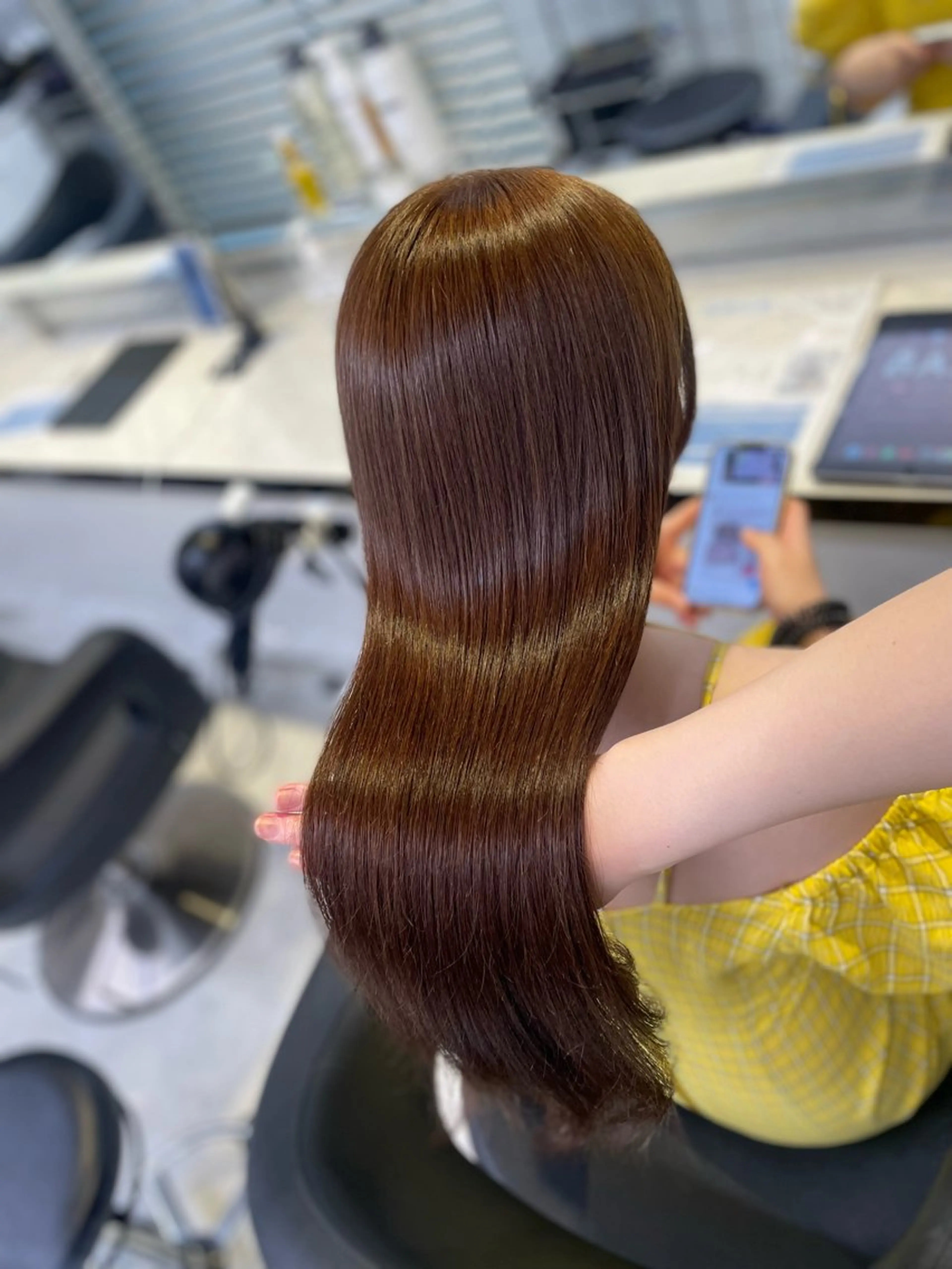 セミロング カット 縮毛矯正 うる艶トレンドヘア 🕊️上野BABYのヘアスタイル