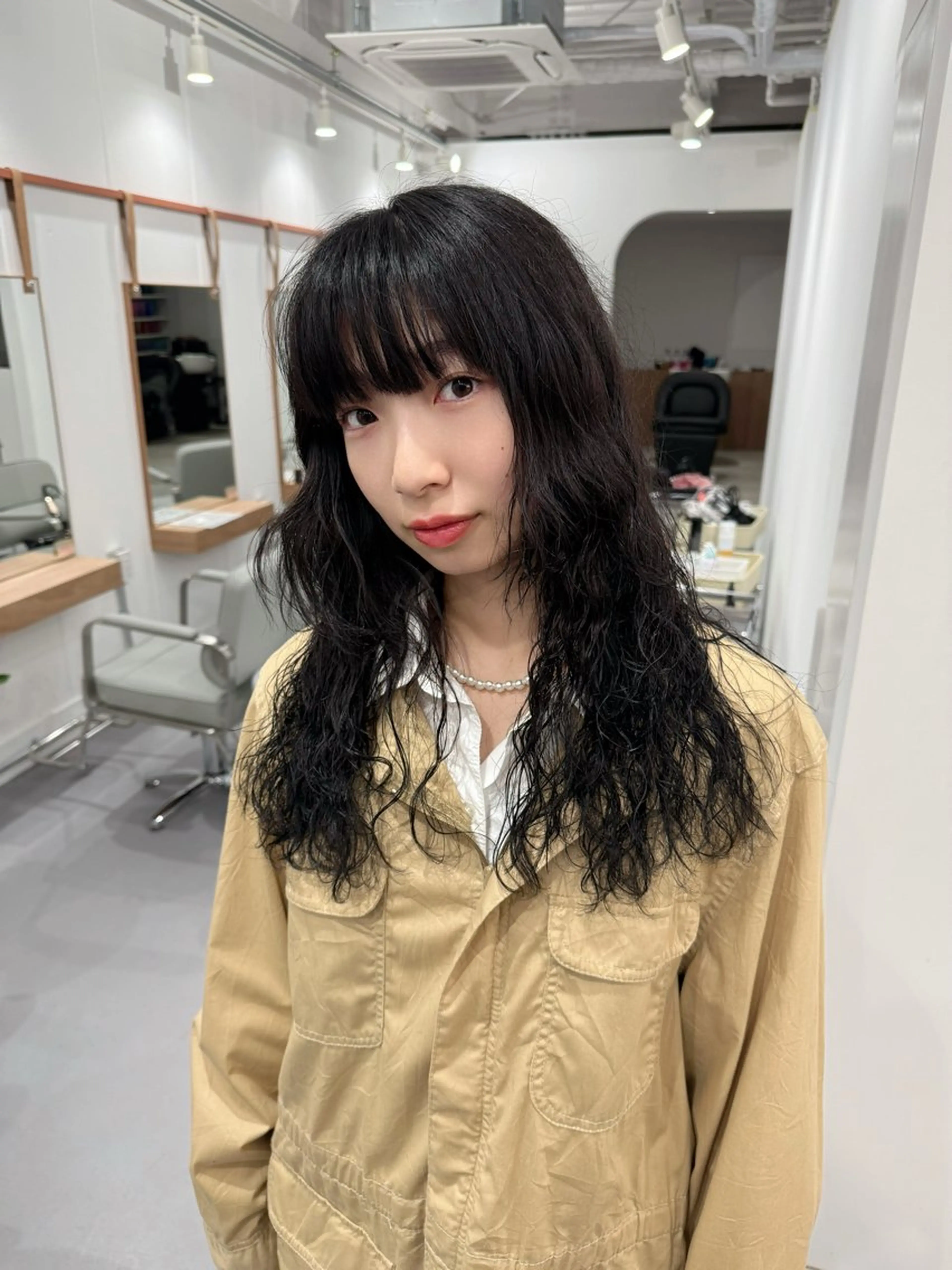 ロング パーマ カット パーマ レイヤーカット/ 春日井/鵜飼元喜のヘアスタイル