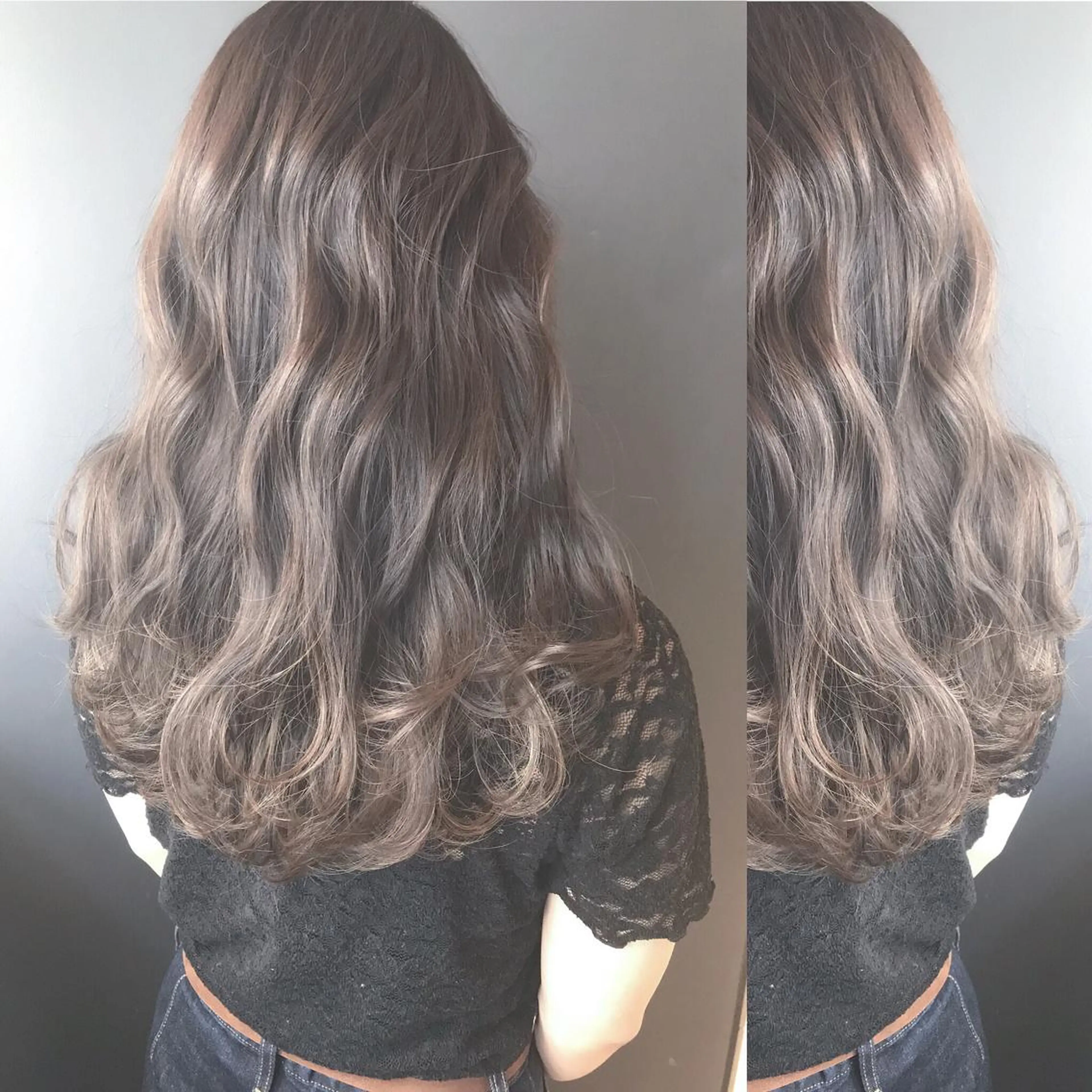 セミロング カラー ベージュカラー ブロンド ブロンドベージュ グラデーションカラー ハイライトカラー カット ヘアカラー BOX mico.のヘアスタイル