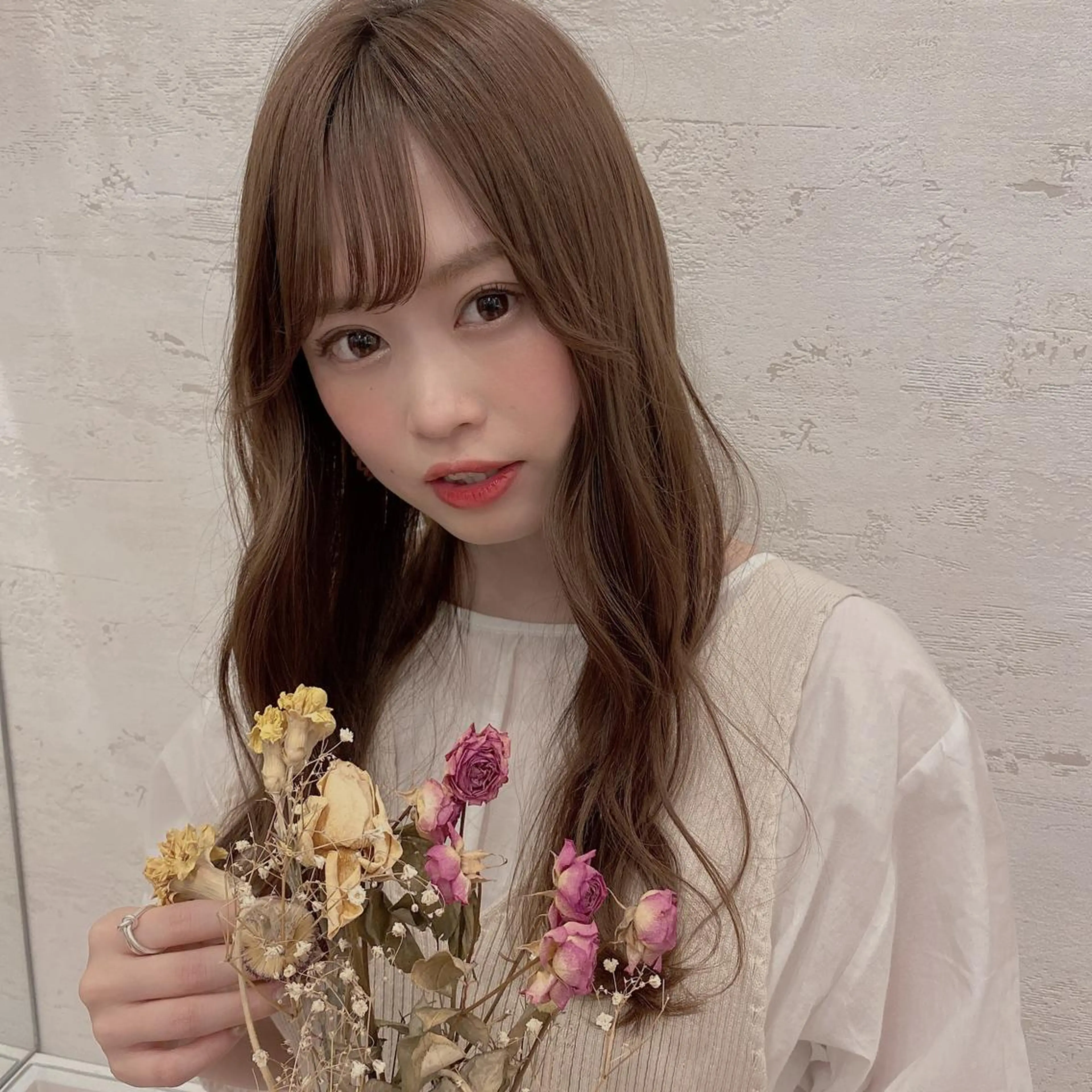 ミディアム カット ヘアカラー トリートメント 代表山口ひな 髪質改善のプロのヘアスタイル