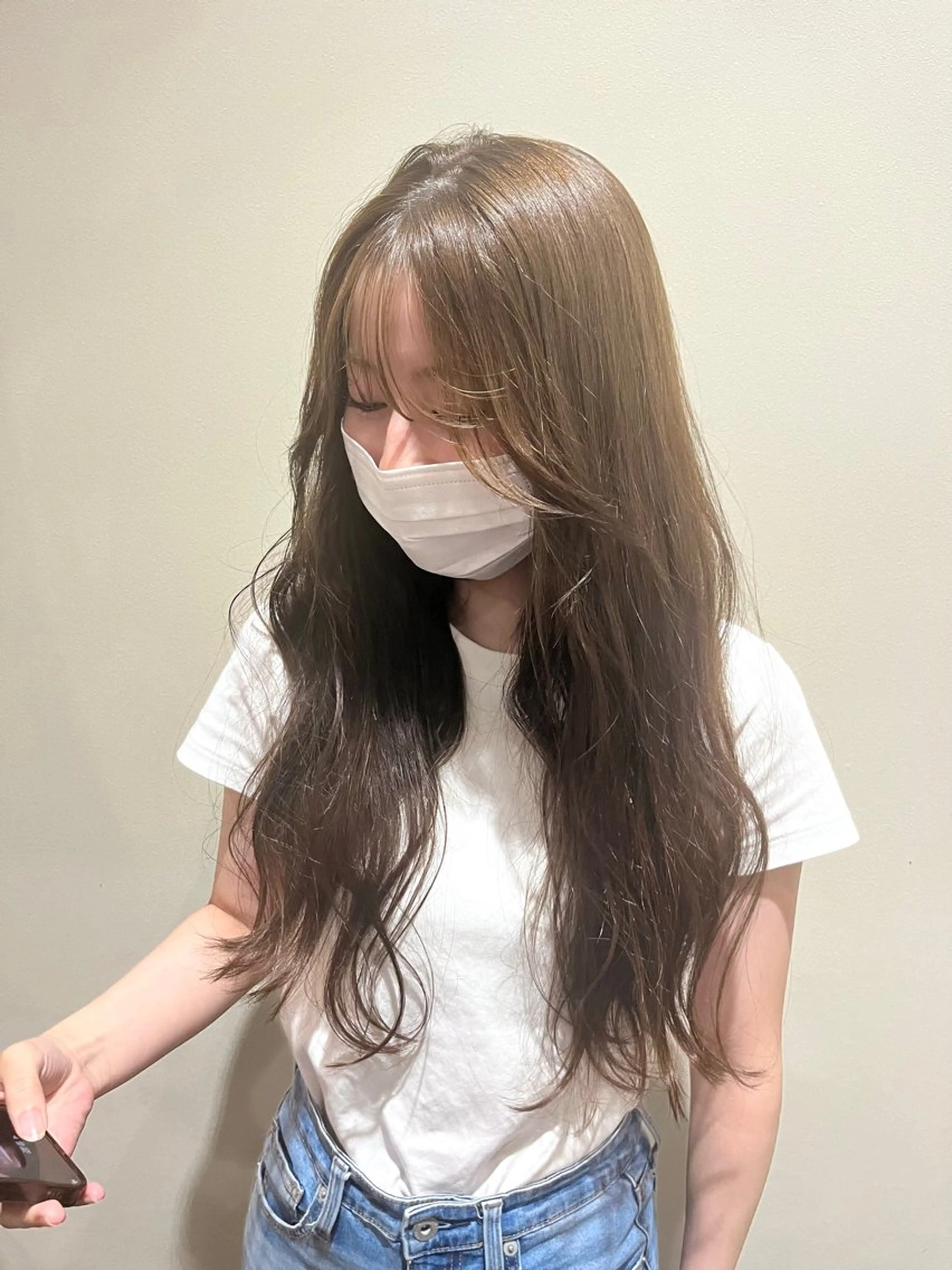 カラー ブリーチ 透明感カラー ブリーチなしカラー 杉本 舞のヘアスタイル