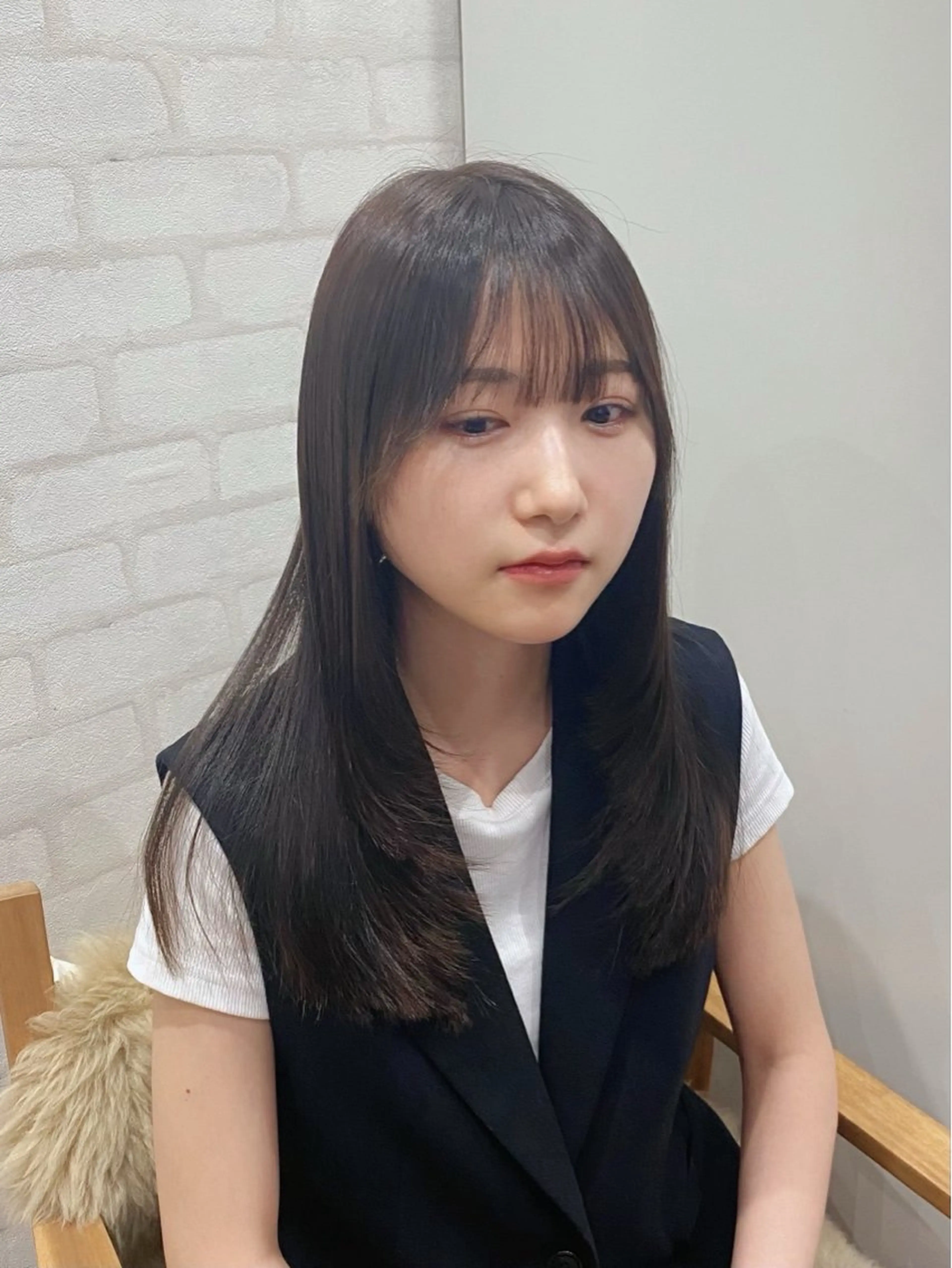 ロング カラー 顔まわりレイヤー 顔周りカット レイヤーカット shiori/透明感 /顔周り/髪質改善のヘアスタイル