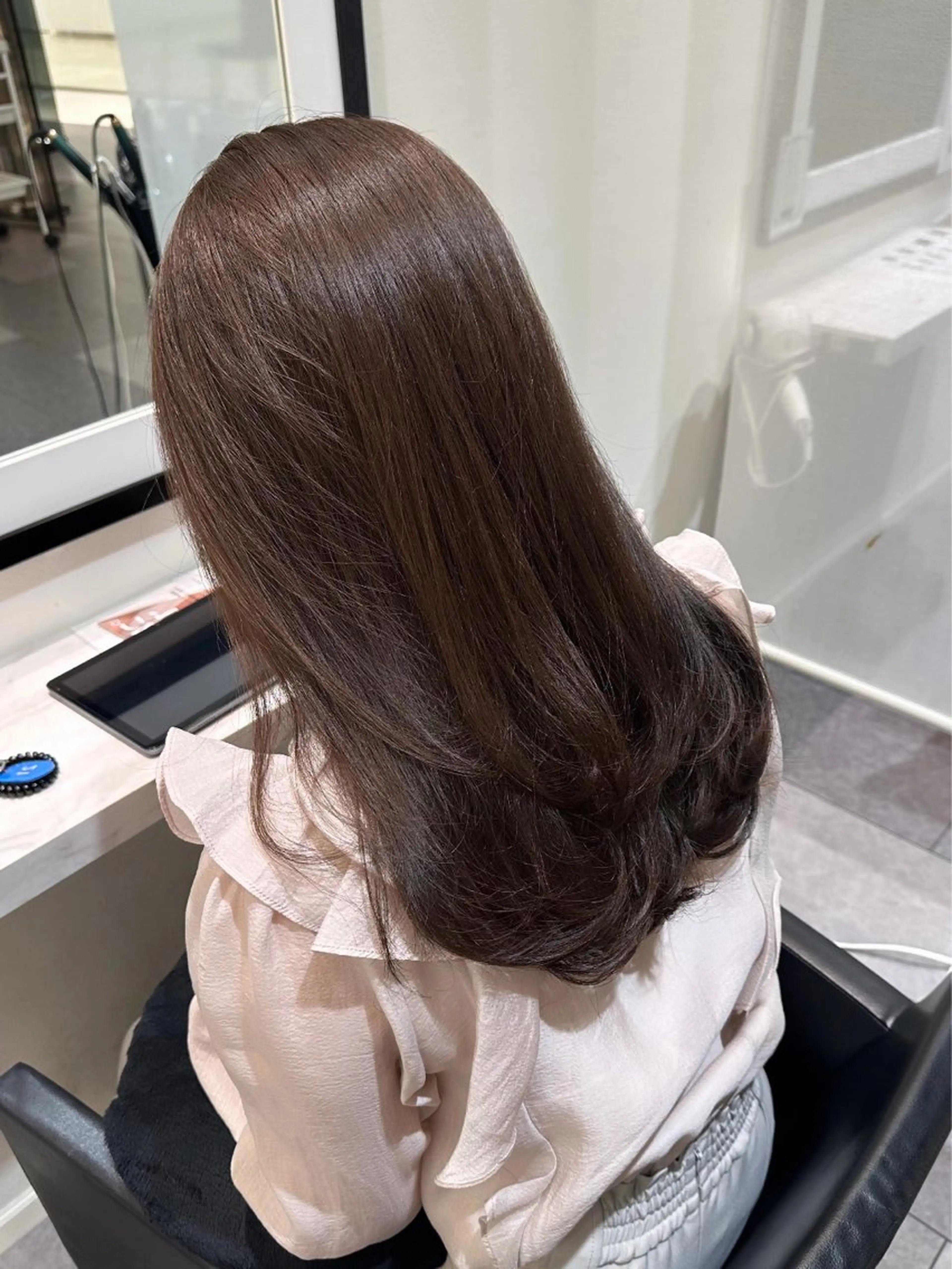 セミロング レイヤーカット 巻ける縮毛矯正/艶 カラーchika🩵のヘアスタイル