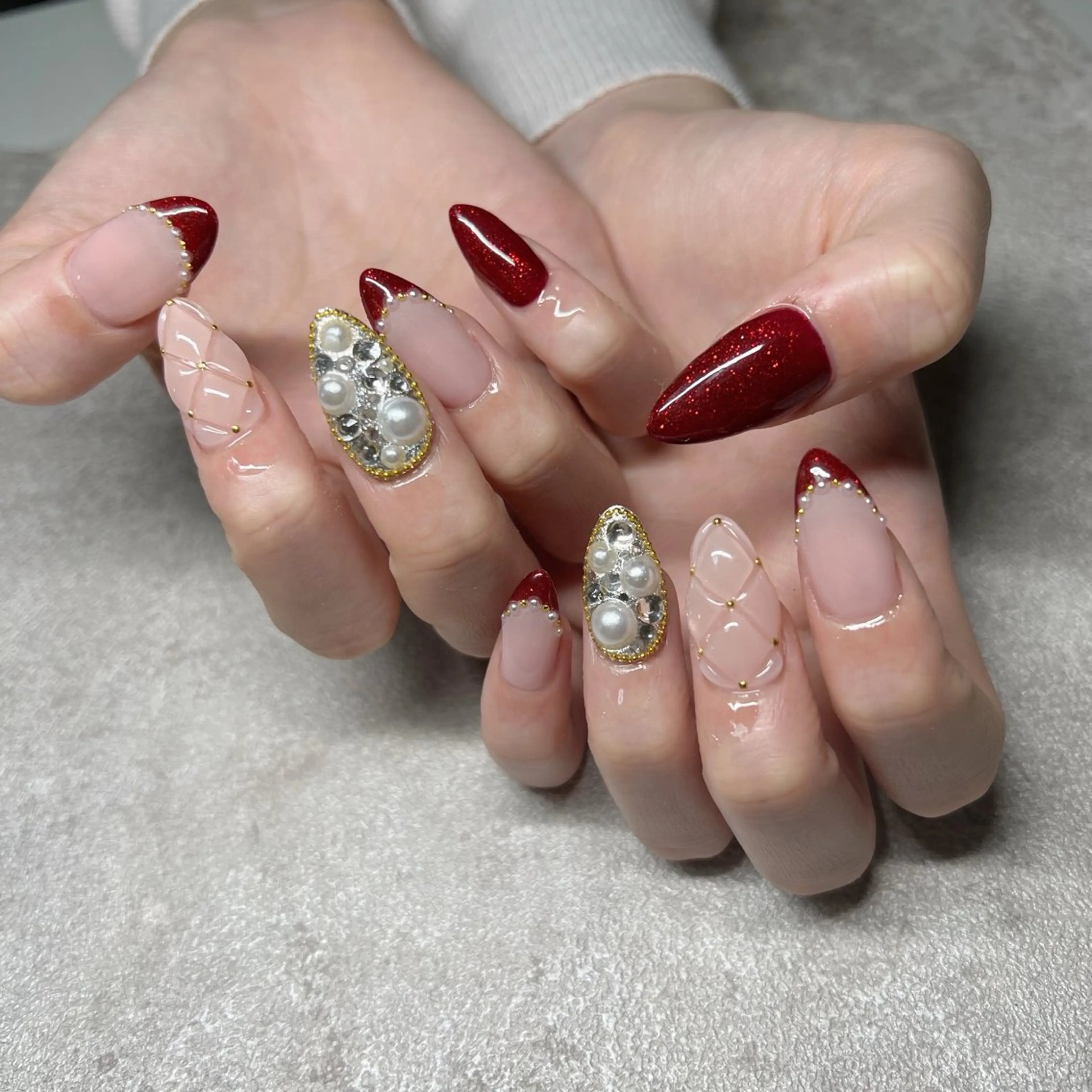 ネイル 冬ネイル クリスマス ハンドネイル 川端 京香のネイルデザイン