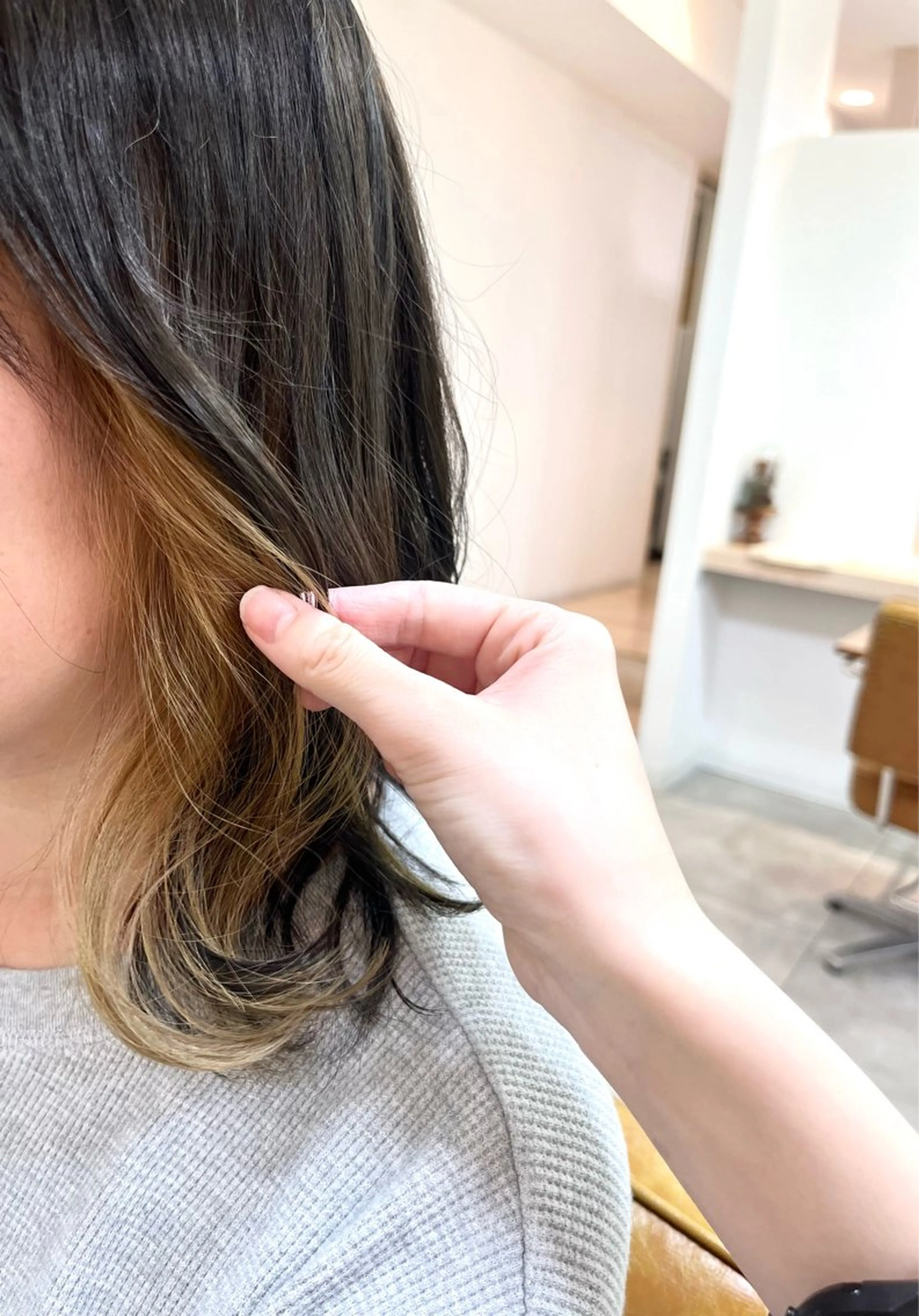 カラー イヤリングカラー カットモデル/金山 /hina🍃のヘアスタイル