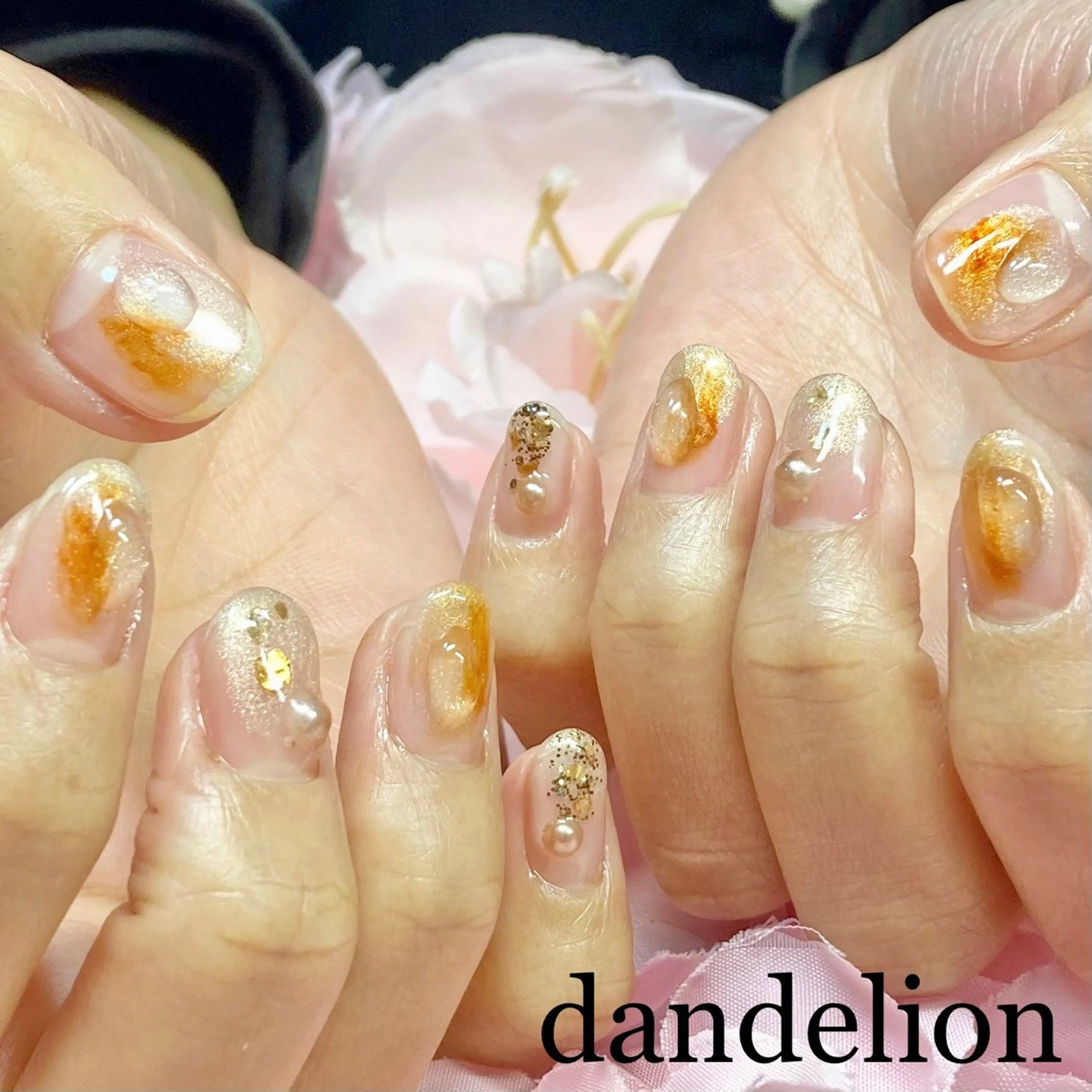 ネイル ハンドネイル ハンドケア dandelion ダンデライオンのネイルデザイン