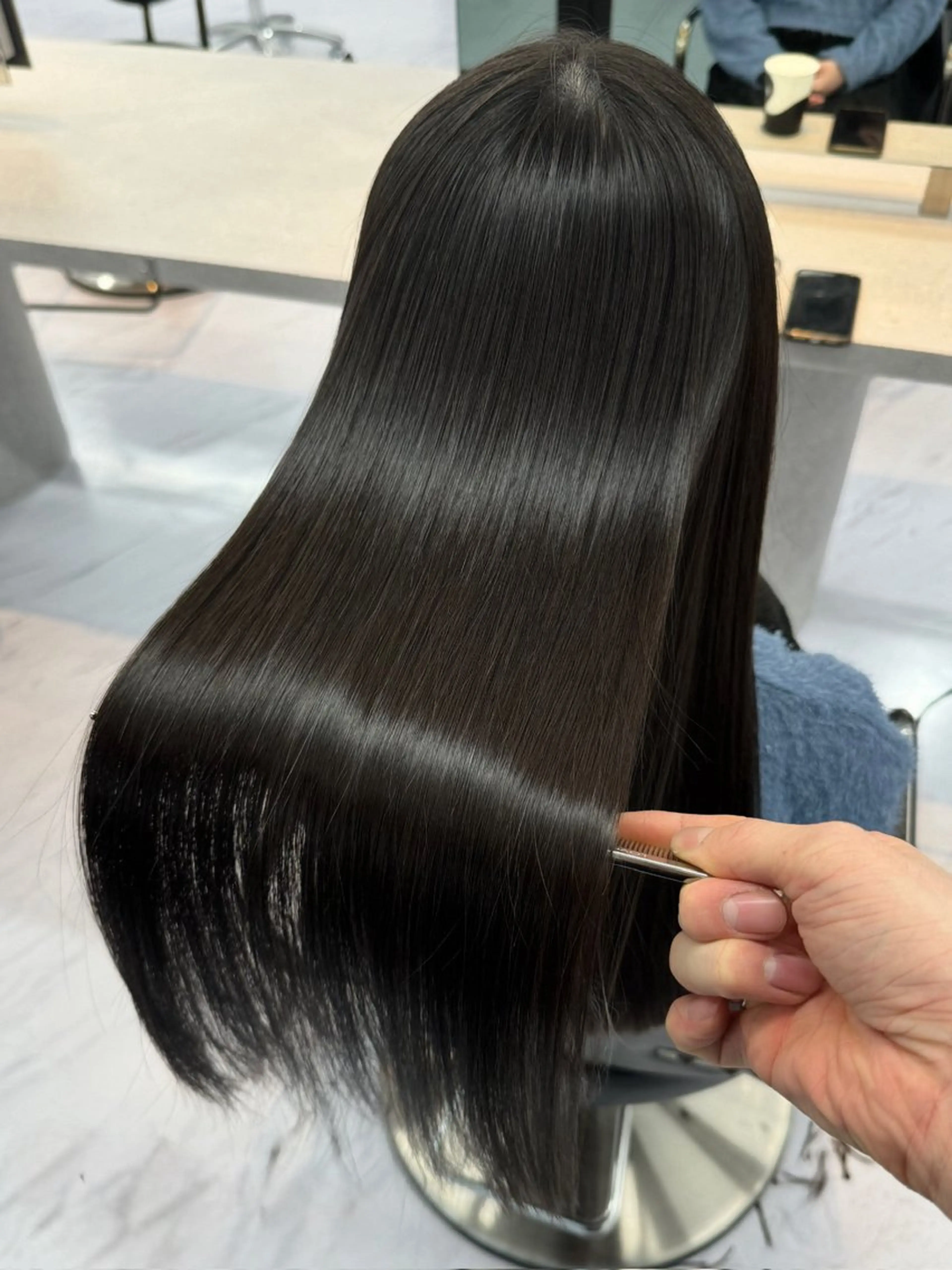 ロング カット 縮毛矯正 トリートメント 野口聖矢/縮毛矯正 髪質改善/ViVIEのヘアスタイル