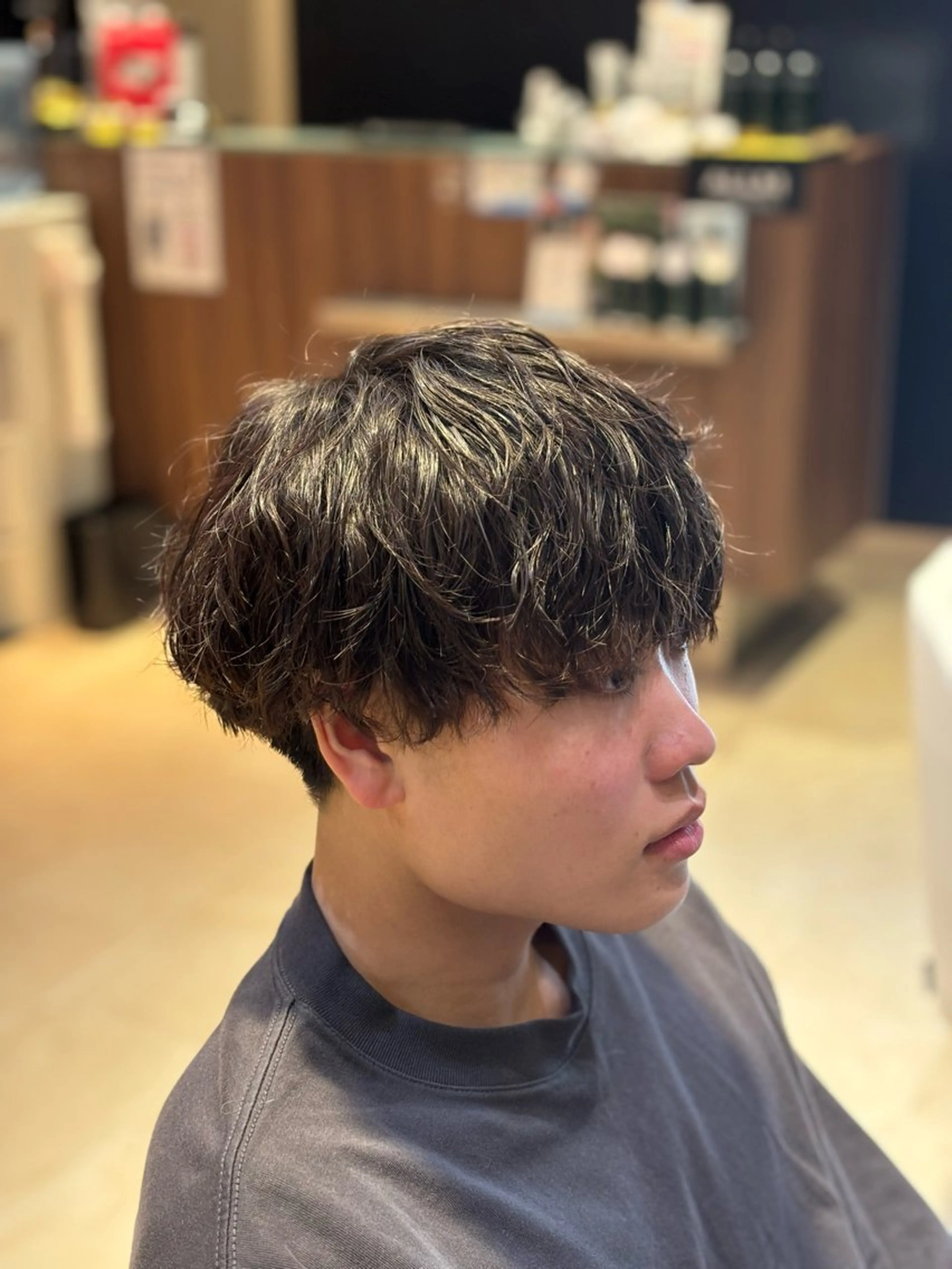 ショート パーマ メンズ カルマパーマ韓国ヘア shiryuのヘアスタイル