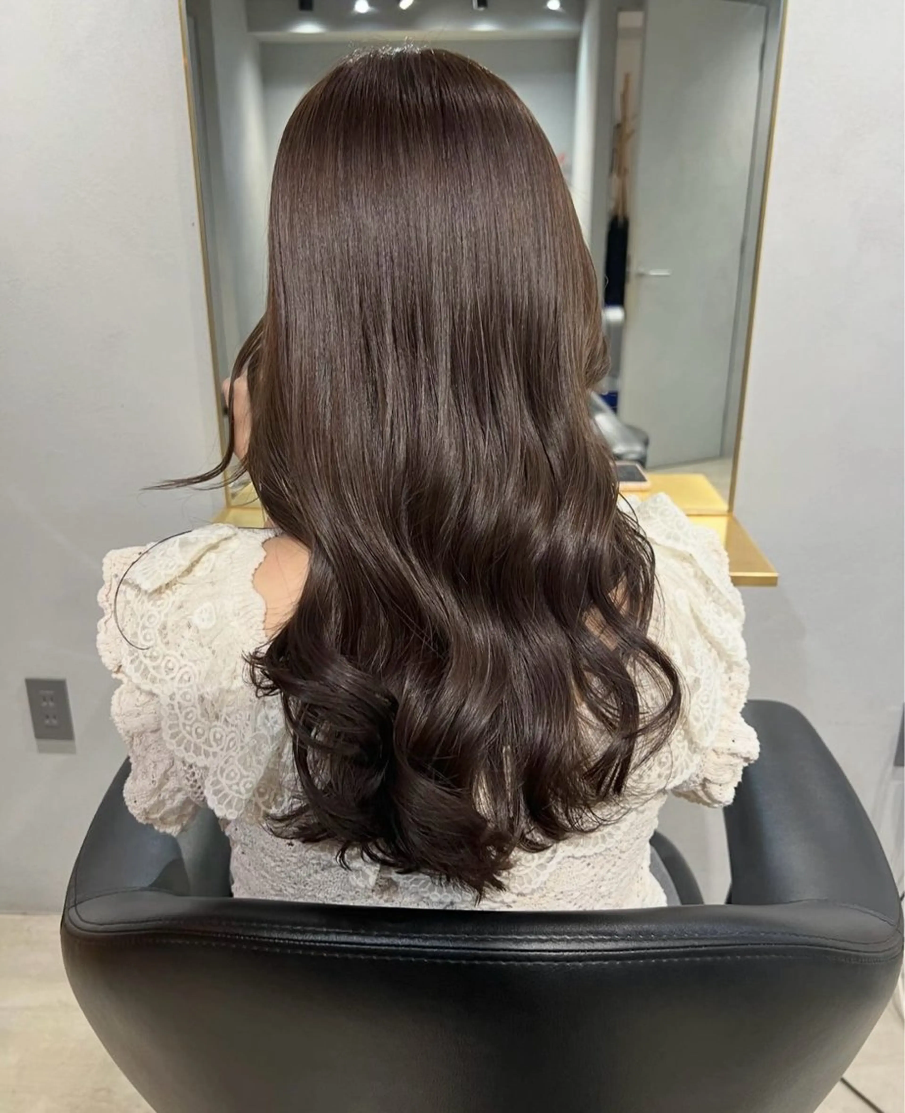 ロング カラー ヘアカラー トリートメント akane/ベージュ /オリーブ/ブラウンのヘアスタイル
