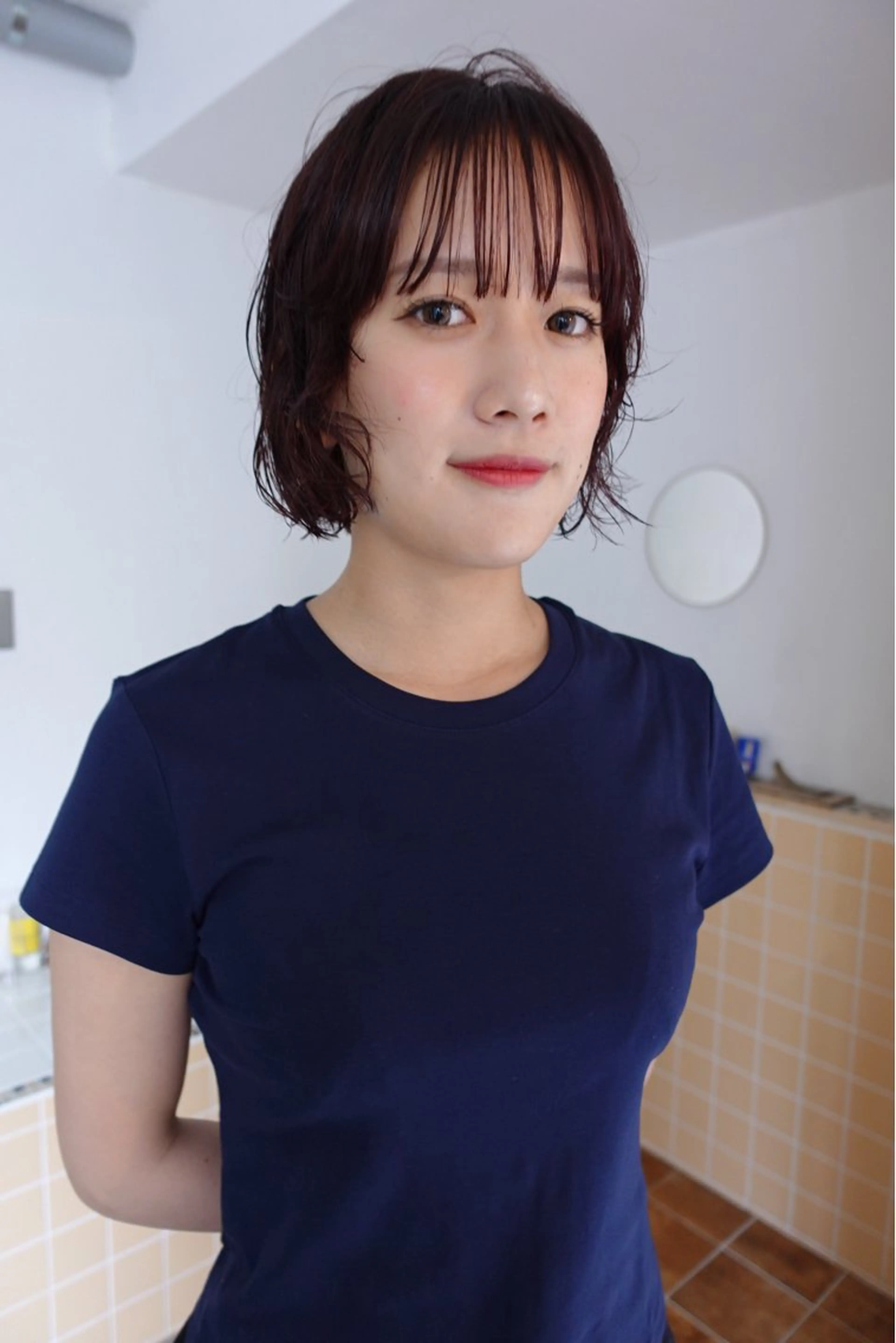 ショート カラー カット ヘアカラー sakura🌸 レイヤー/韓国ヘアのヘアスタイル