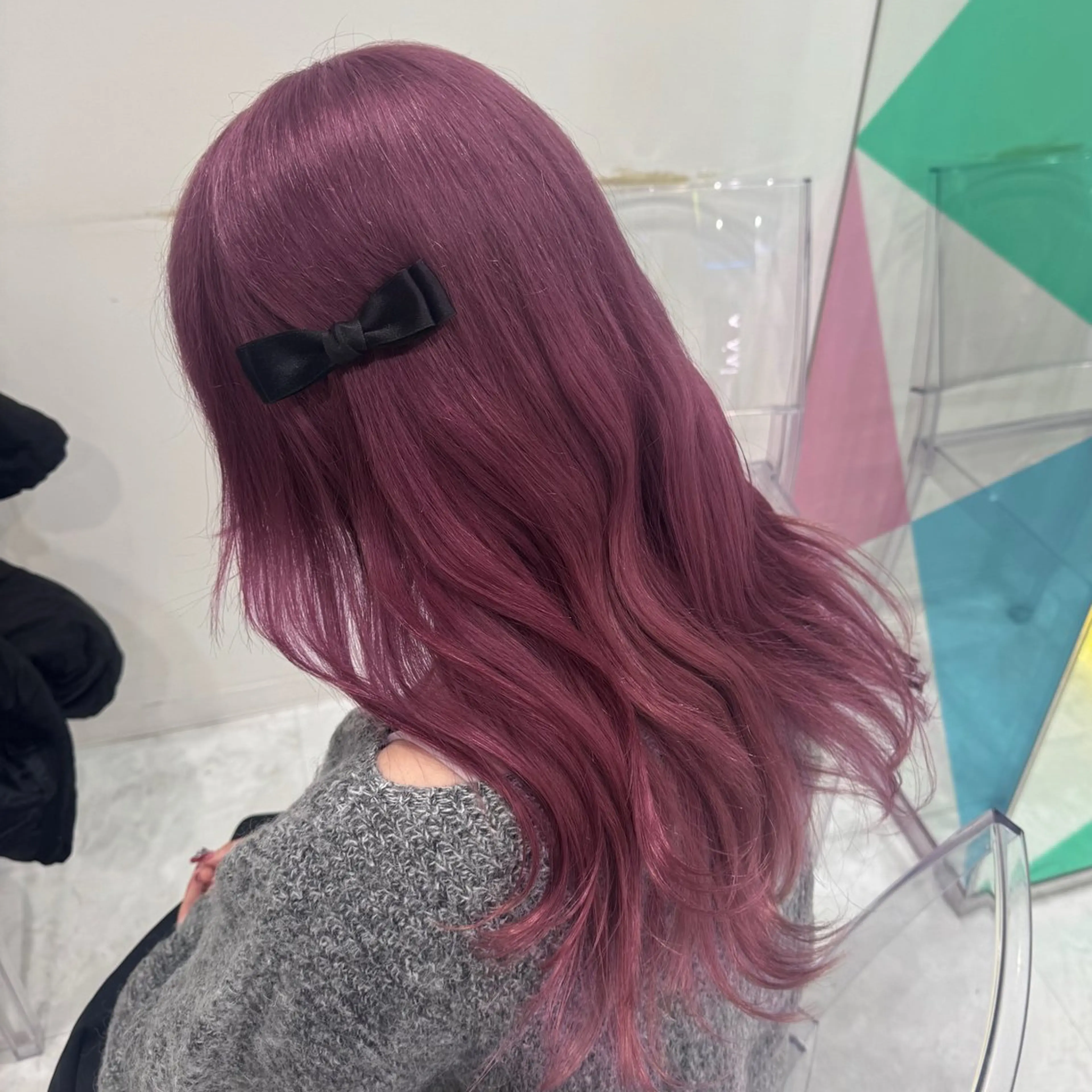 【🎀期間限定🎀】カワイイ暖色ヘア🤍🎀🩰ダメージレスケアブリーチありダブルカラー🩰➕コテ巻き仕上げ.⋆𝜗𝜚の写真