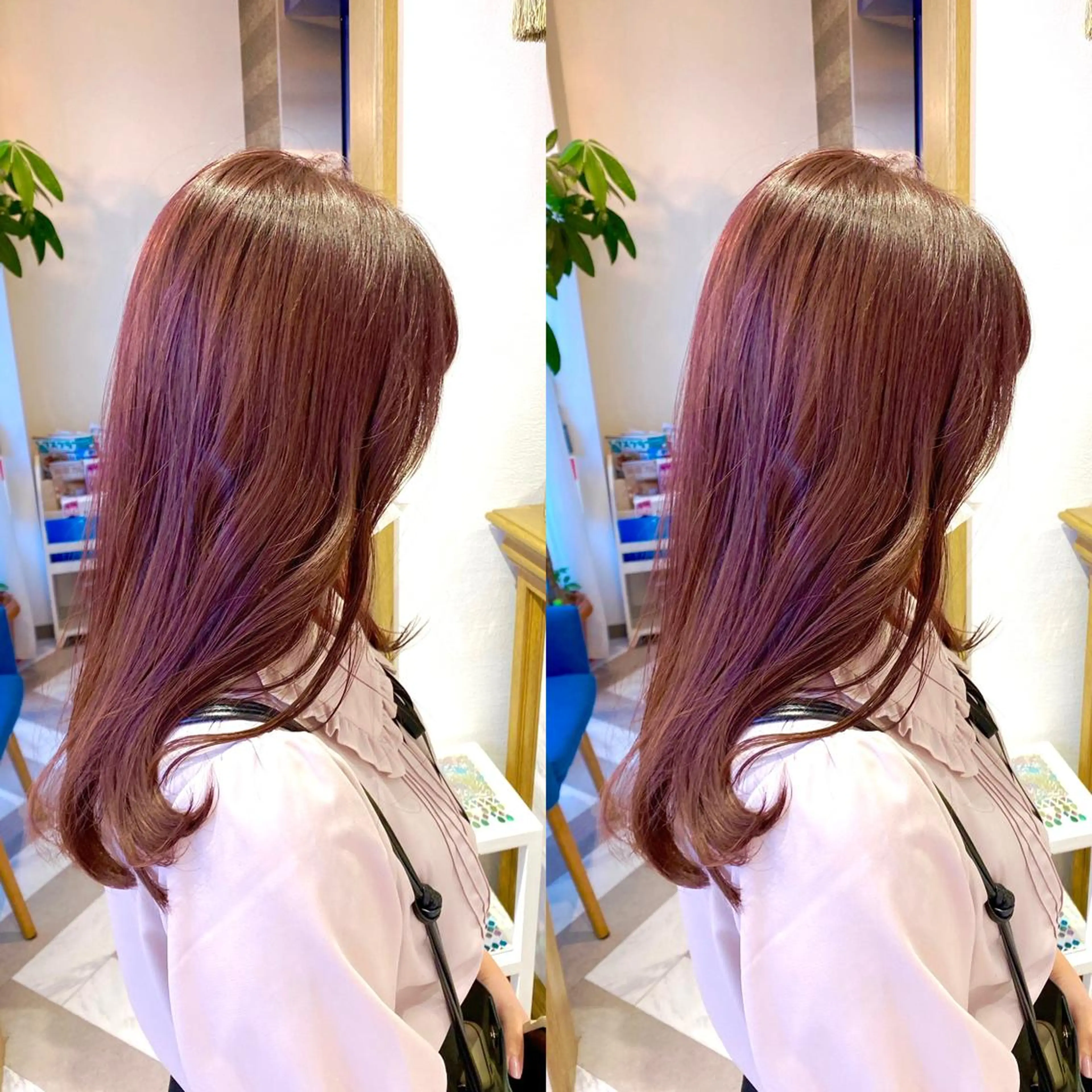 ミディアム ヘアカラー トリートメント レイヤーカット /透明感カラー西田のヘアスタイル