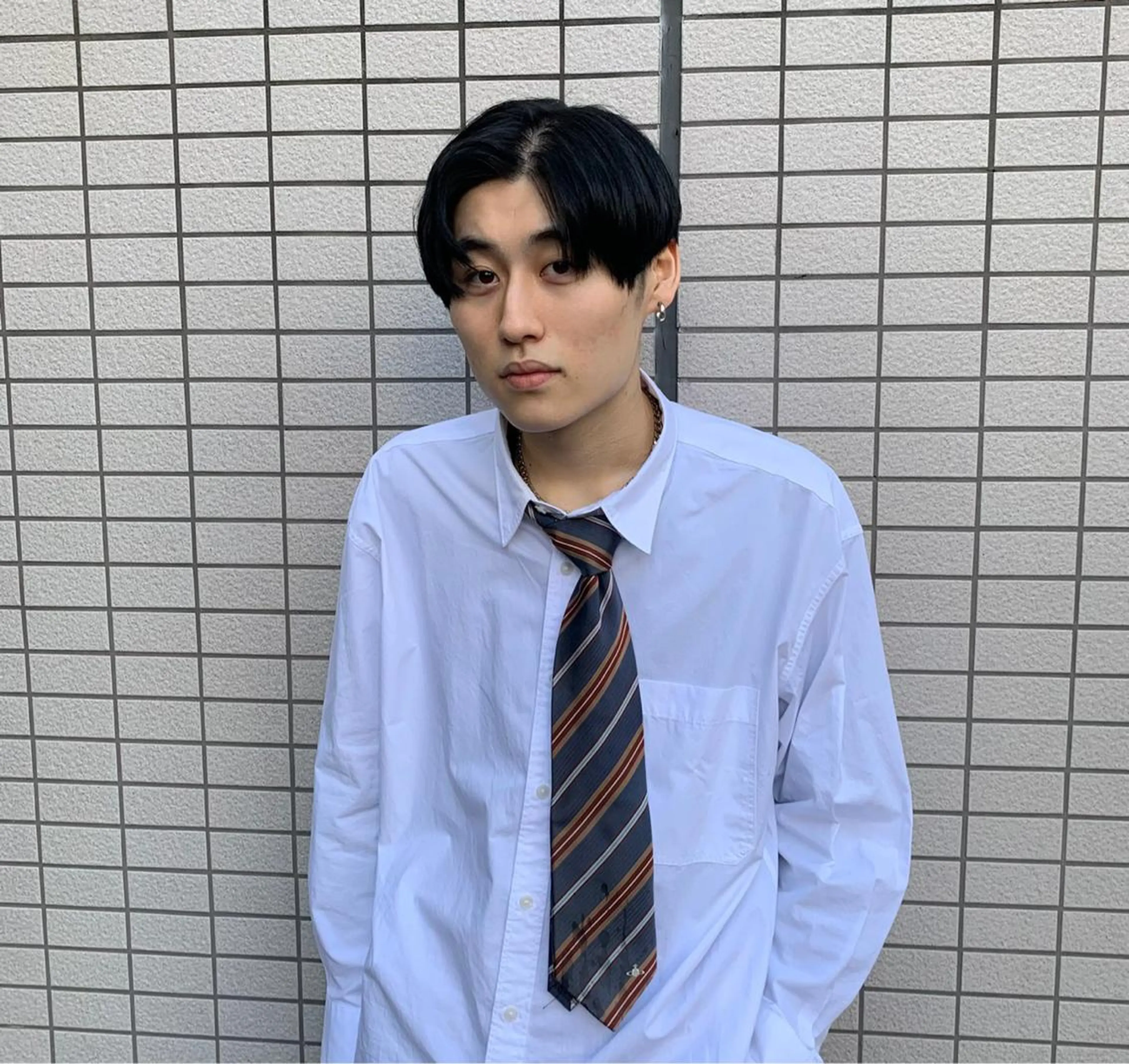 カラー ヘアアレンジ メンズ beautism clock所属・韓国風🇰🇷うる艶 レイヤー/海青🫧のヘアスタイル