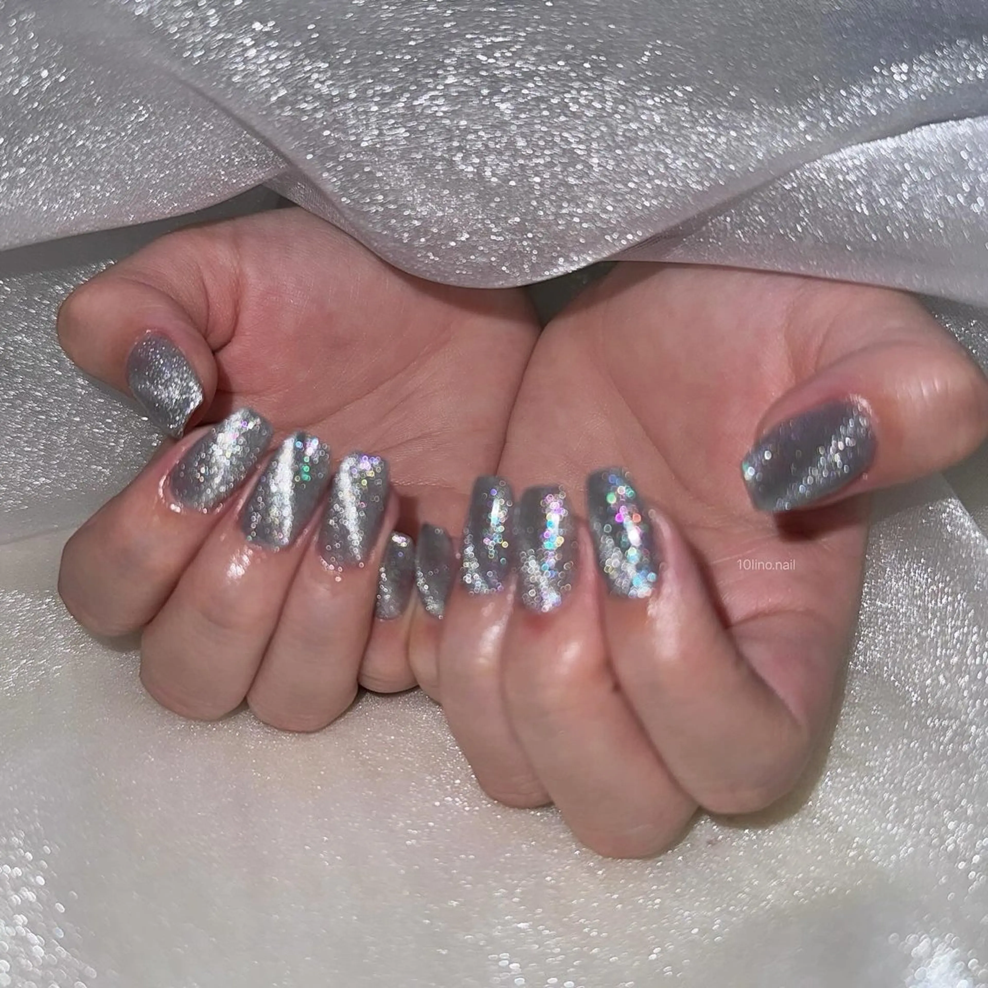 ネイル オーロラネイル フラッシュネイル マグネットネイル Mネイルbranch所属・Mネイル伏見 【TORINO】のネイルデザイン