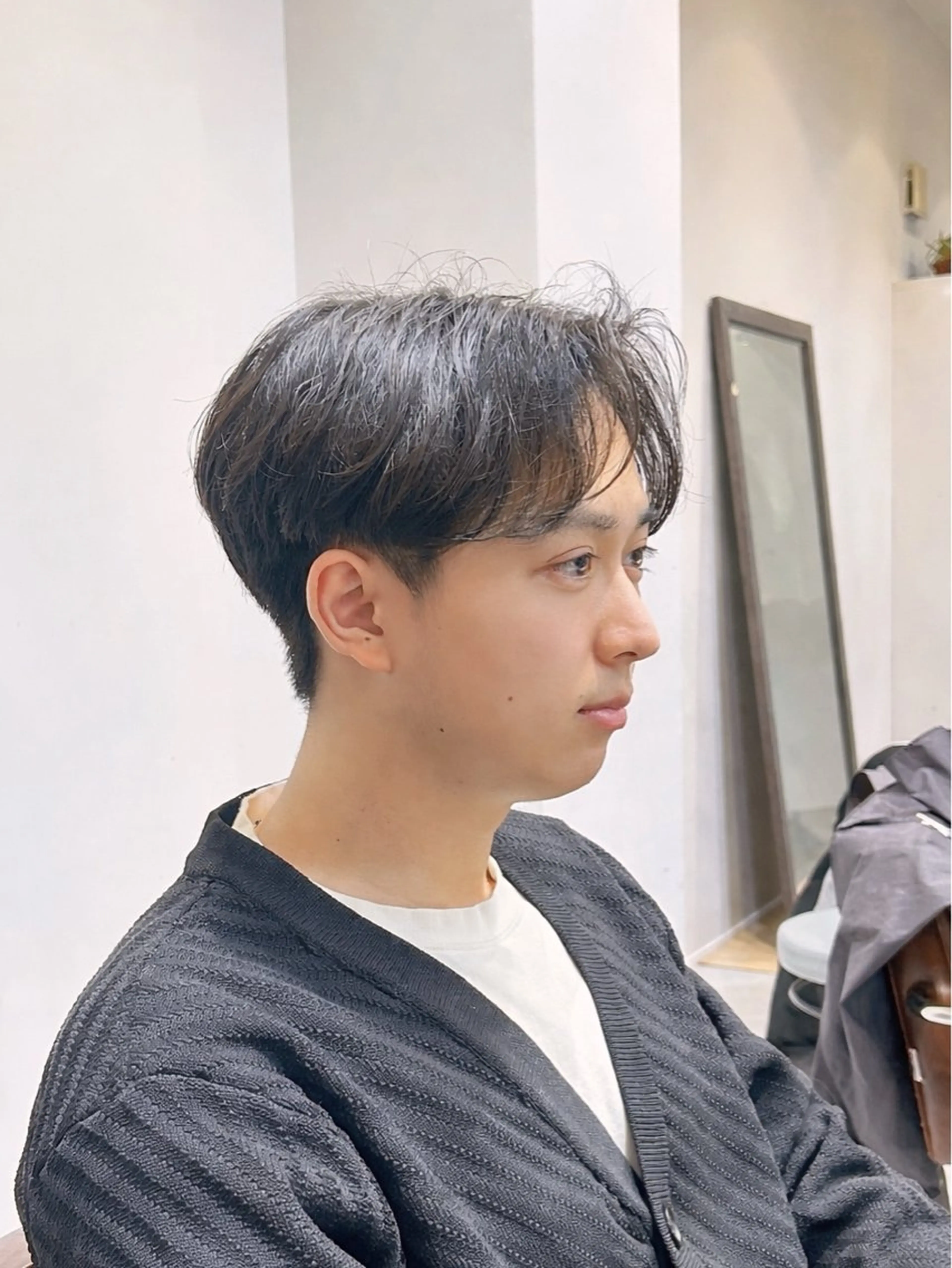 ショート パーマ メンズ calna by ELMO  上ノ井のヘアスタイル