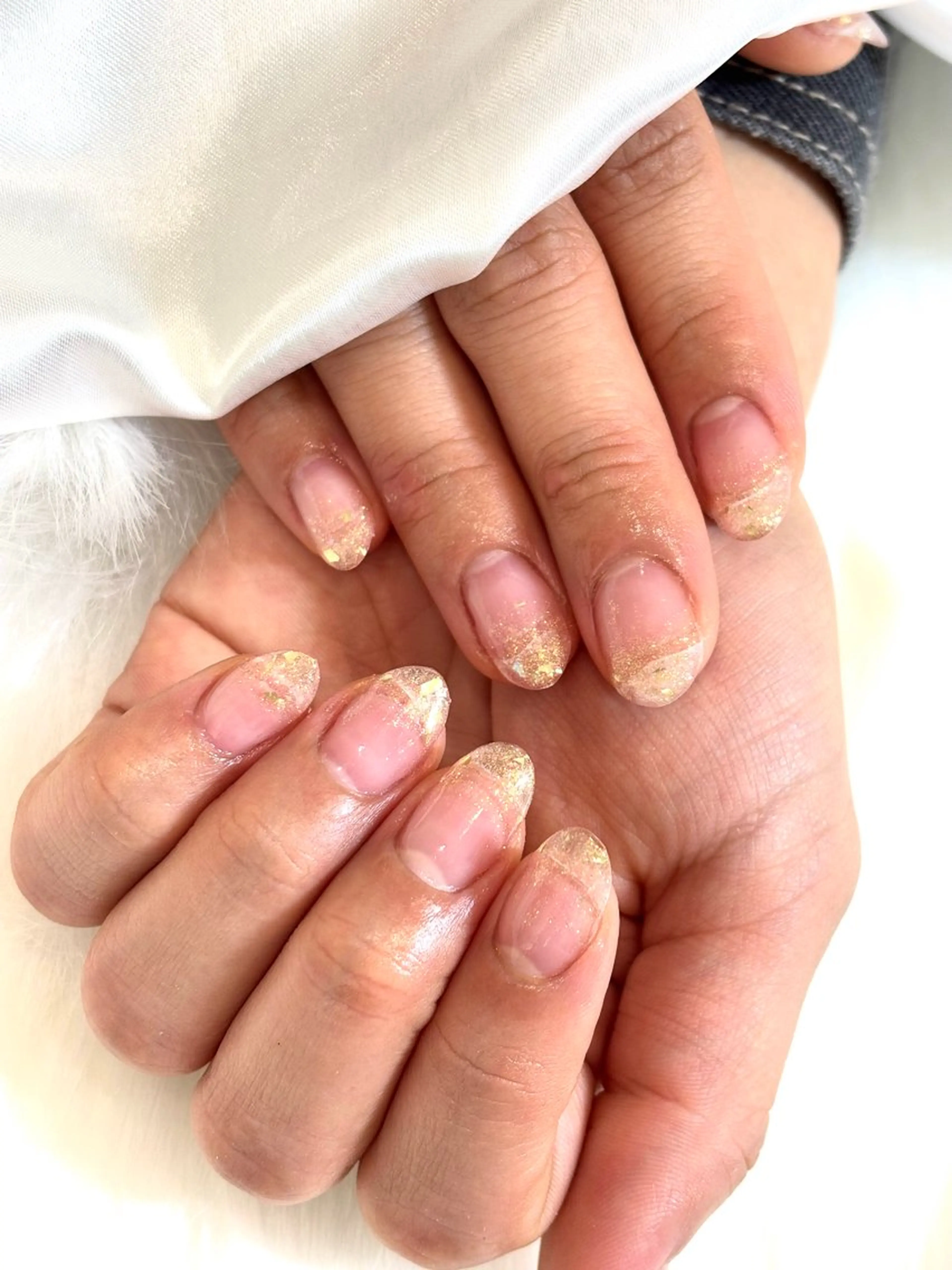 ネイル 長さ出し ラメ(グリッター) ラメグラデーション ハンドネイル Nail salon  Chariot所属・Chariot (シャリオ)Mihoのネイルデザイン