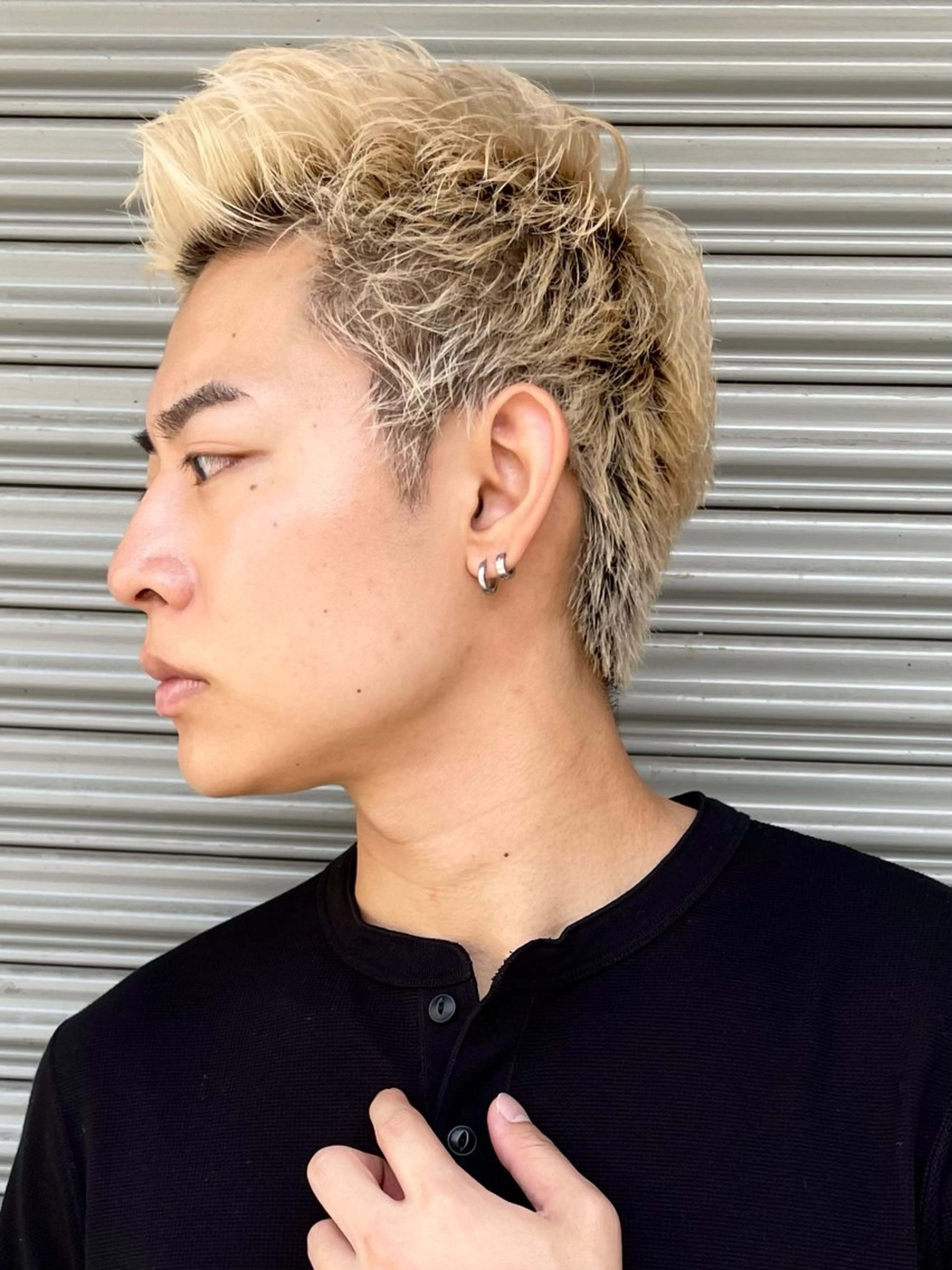 💇♂️スパイキーショート×ハイトーンカラー(金髪)動画撮影可能な方の写真