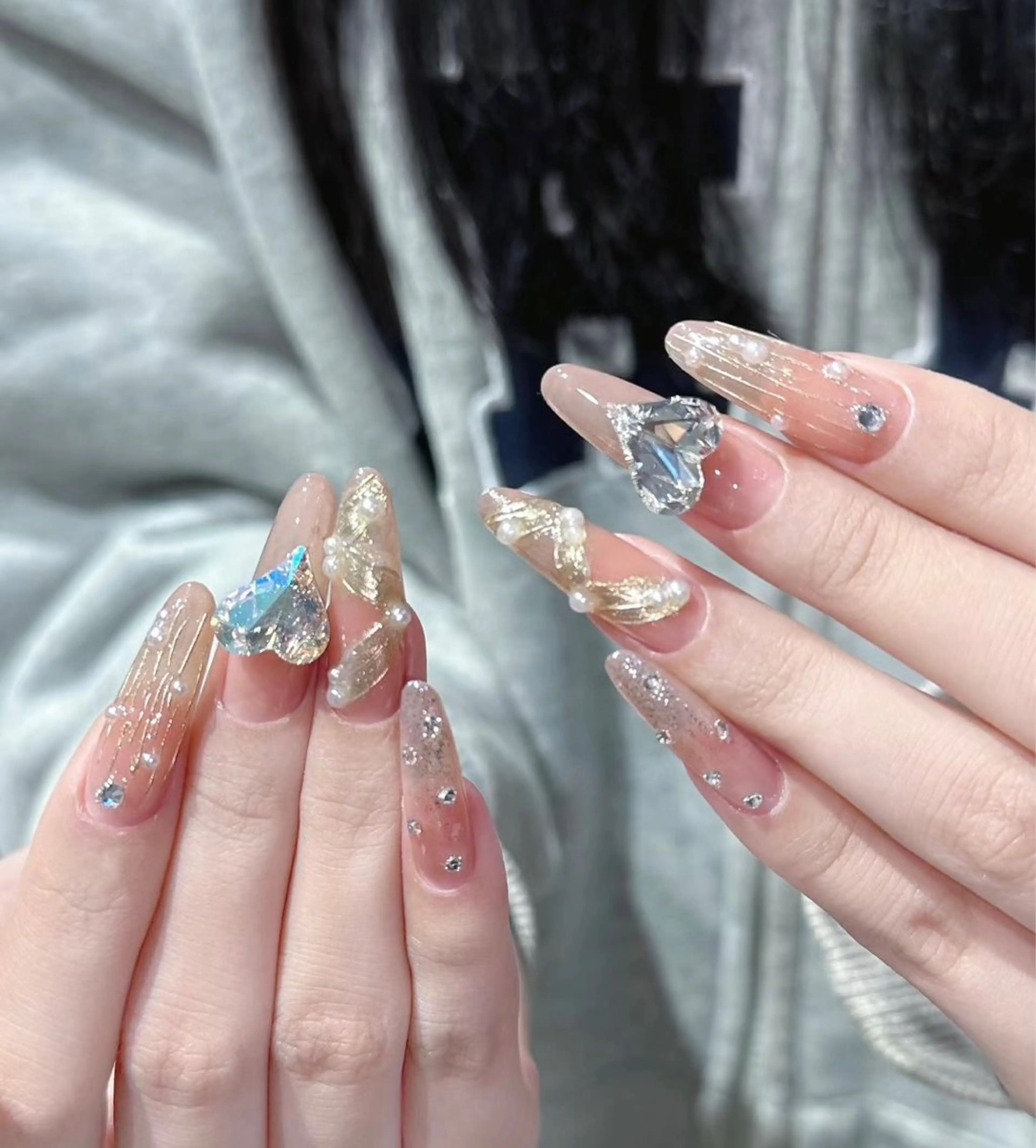 ネイル アートネイル チークネイル 長さ出し フレンチネイル ジェルネイル YK Beauty Salonのマツエク・マツパデザイン