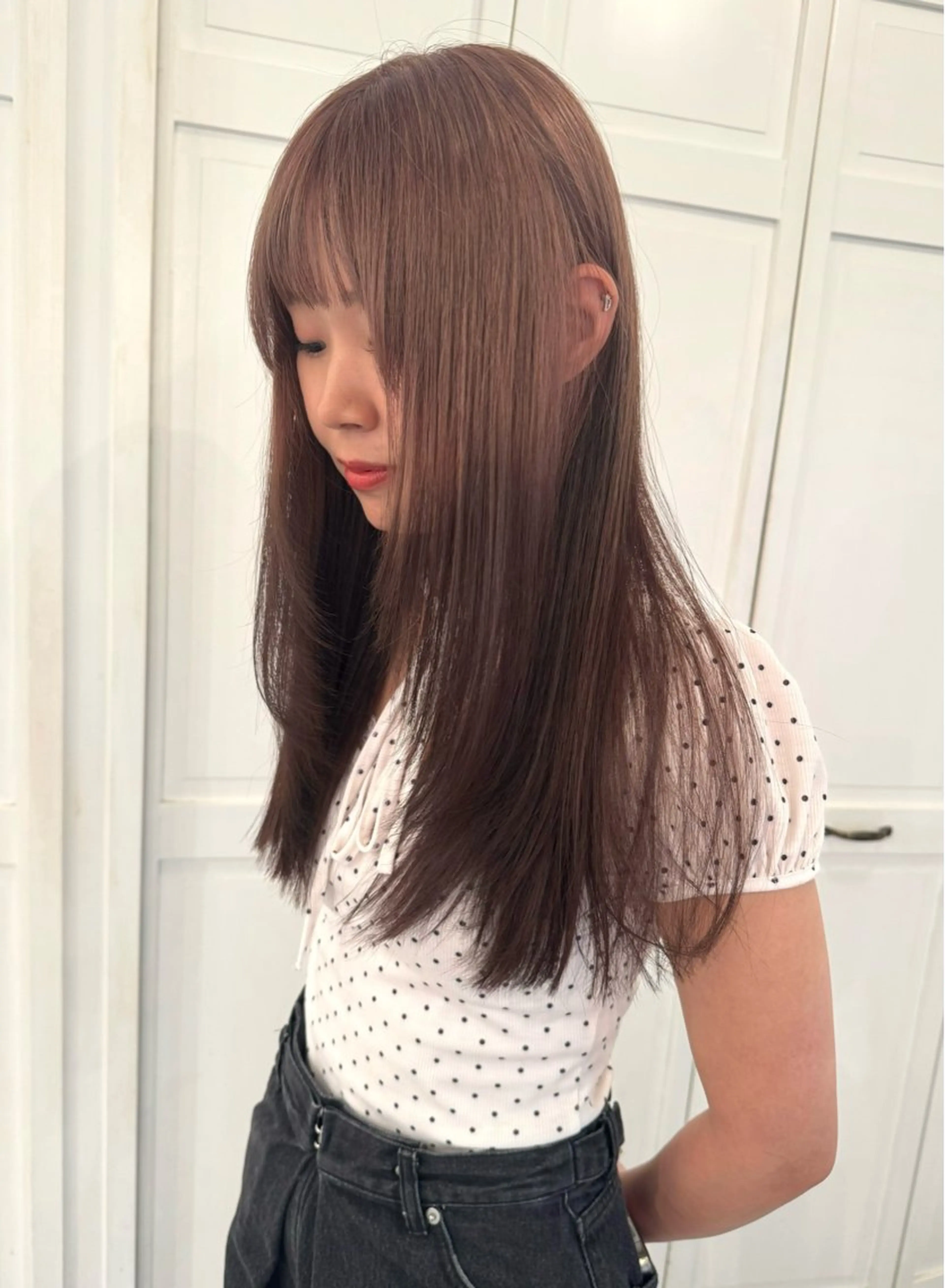 カラー ヘアカラー ブリーチカラー🎀 韓国風/寺門美優のヘアスタイル