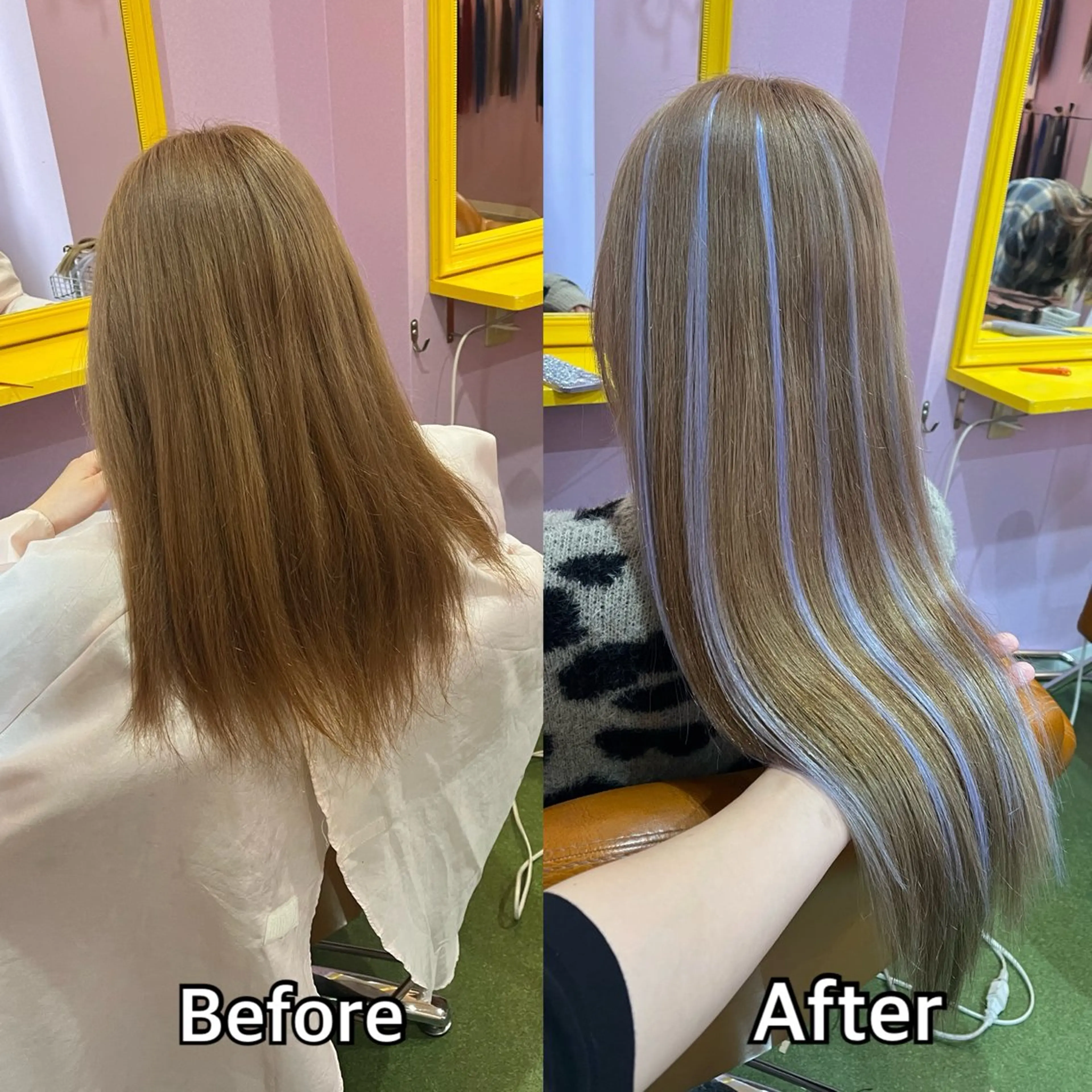 ロング エクステ シール+ちび編み込み エクステ梅田🐨のヘアスタイル