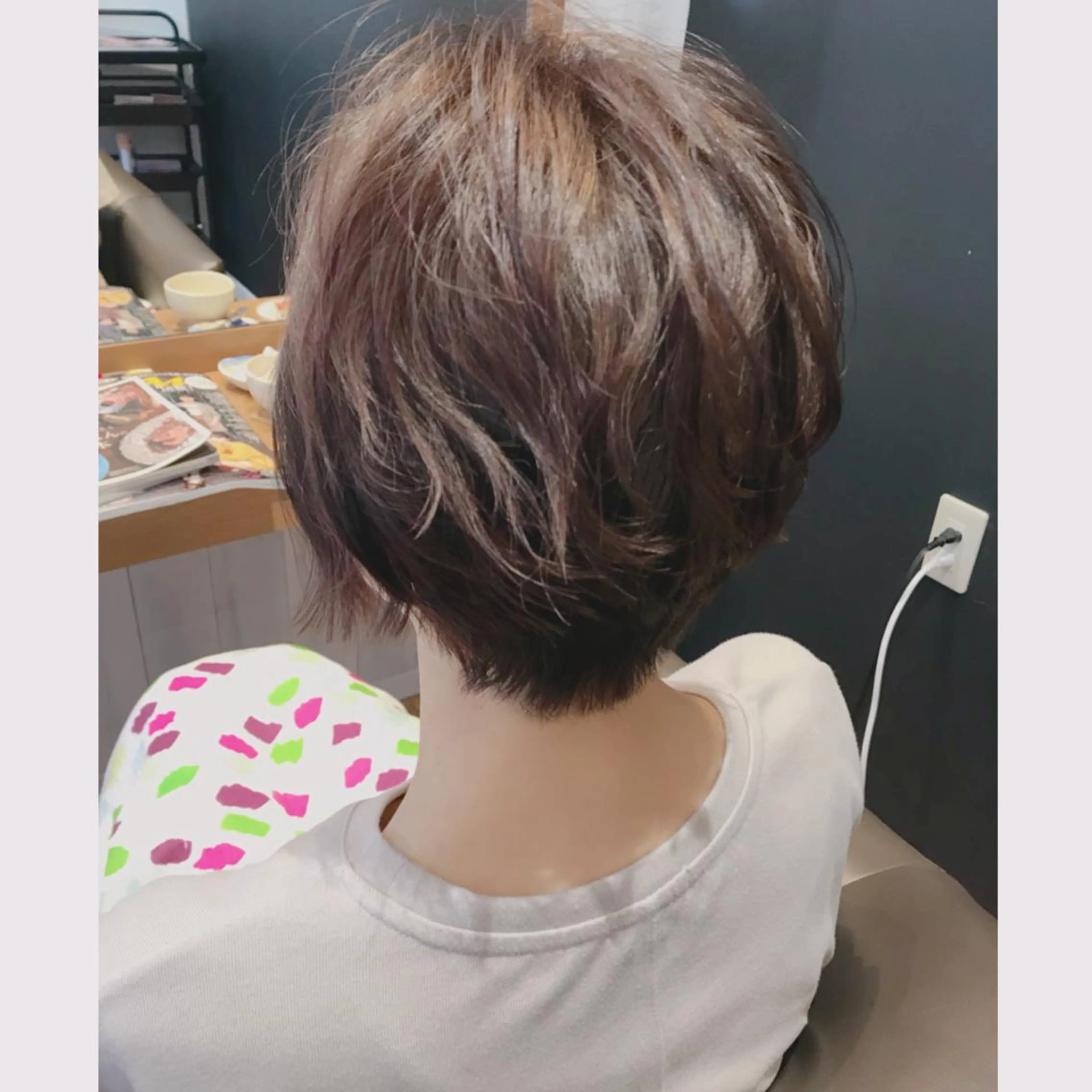 ショート パーマ 【髪質改善】【美髪】 【ツヤ髪】ほしのちりのヘアスタイル