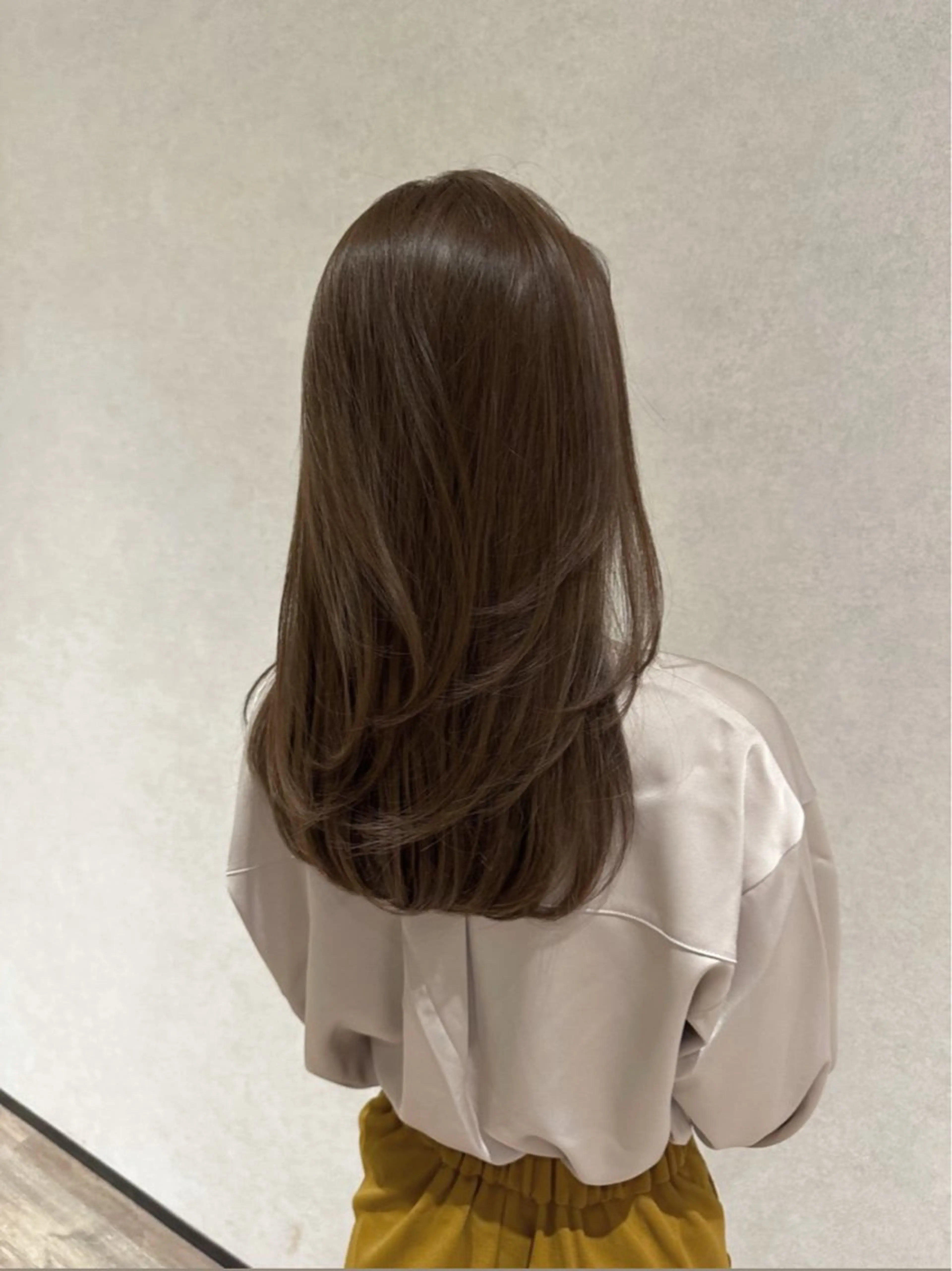 セミロング カラー ヘアカラー トリートメント レイヤー/ハッシュ 渋谷/サッタのヘアスタイル