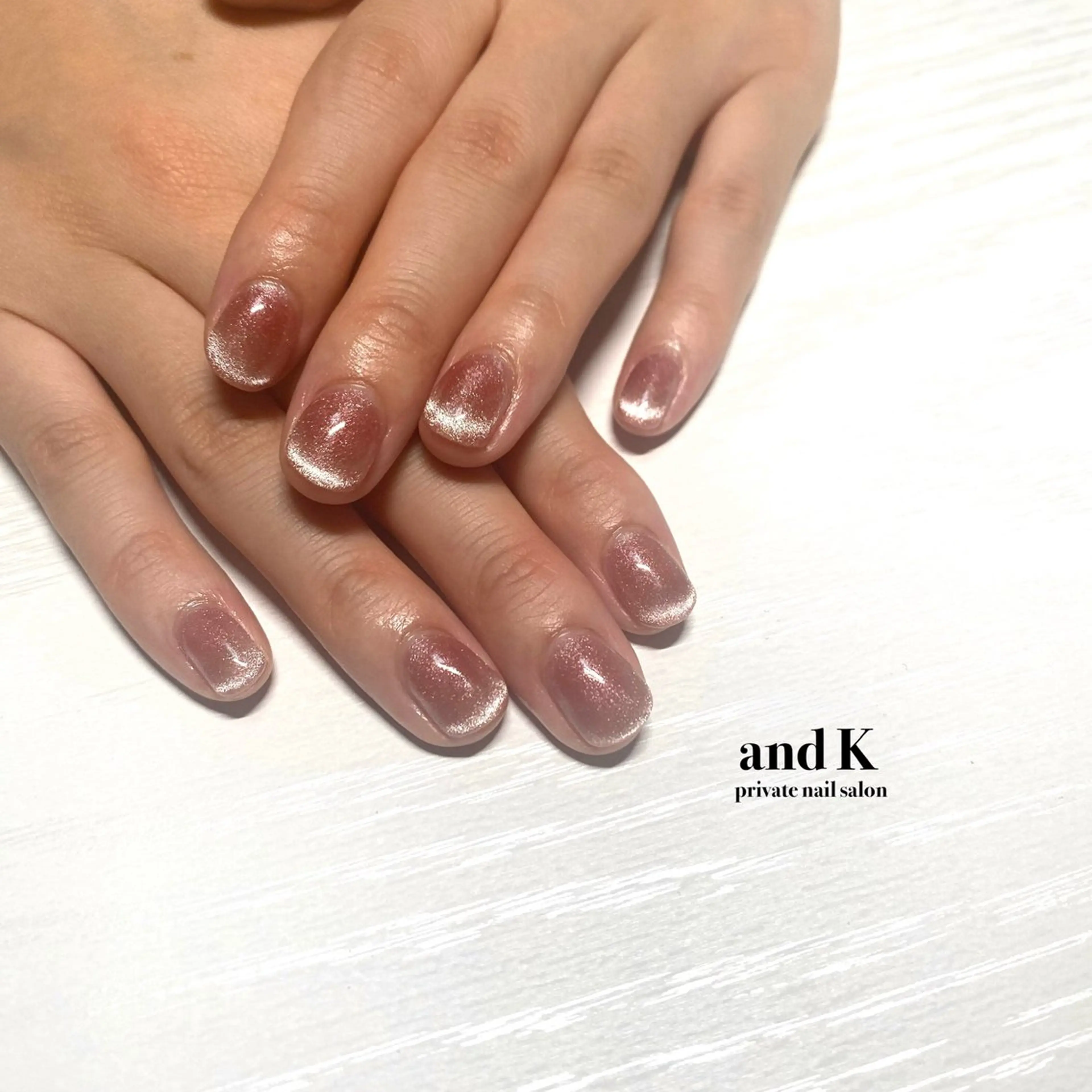 ネイル フレンチネイル マグネットネイル マグネットフレンチ andK nail salonのネイルデザイン