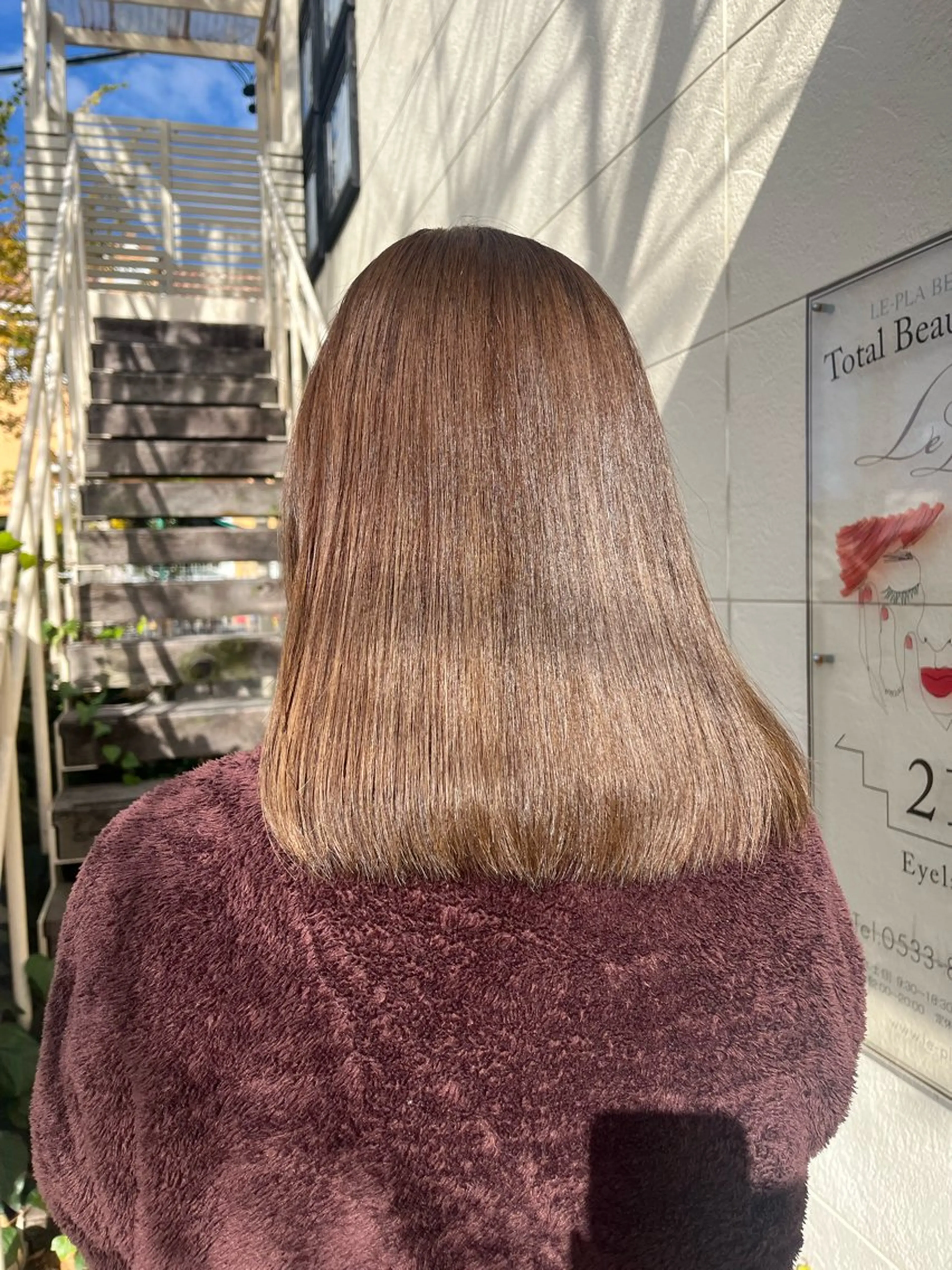 ミディアム ルプラボウ／艶カラー ／髪質改善／アサミのヘアスタイル