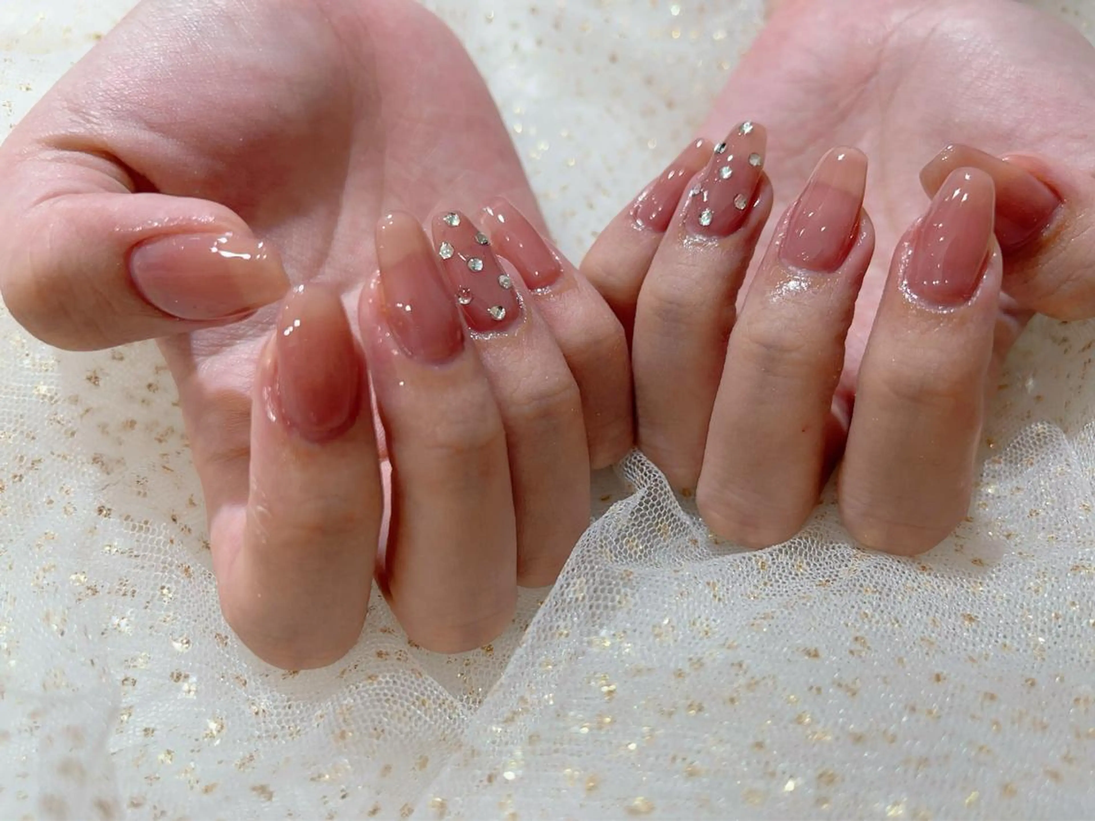 ネイル ストーンネイル Umi nail& eyelashのネイルデザイン