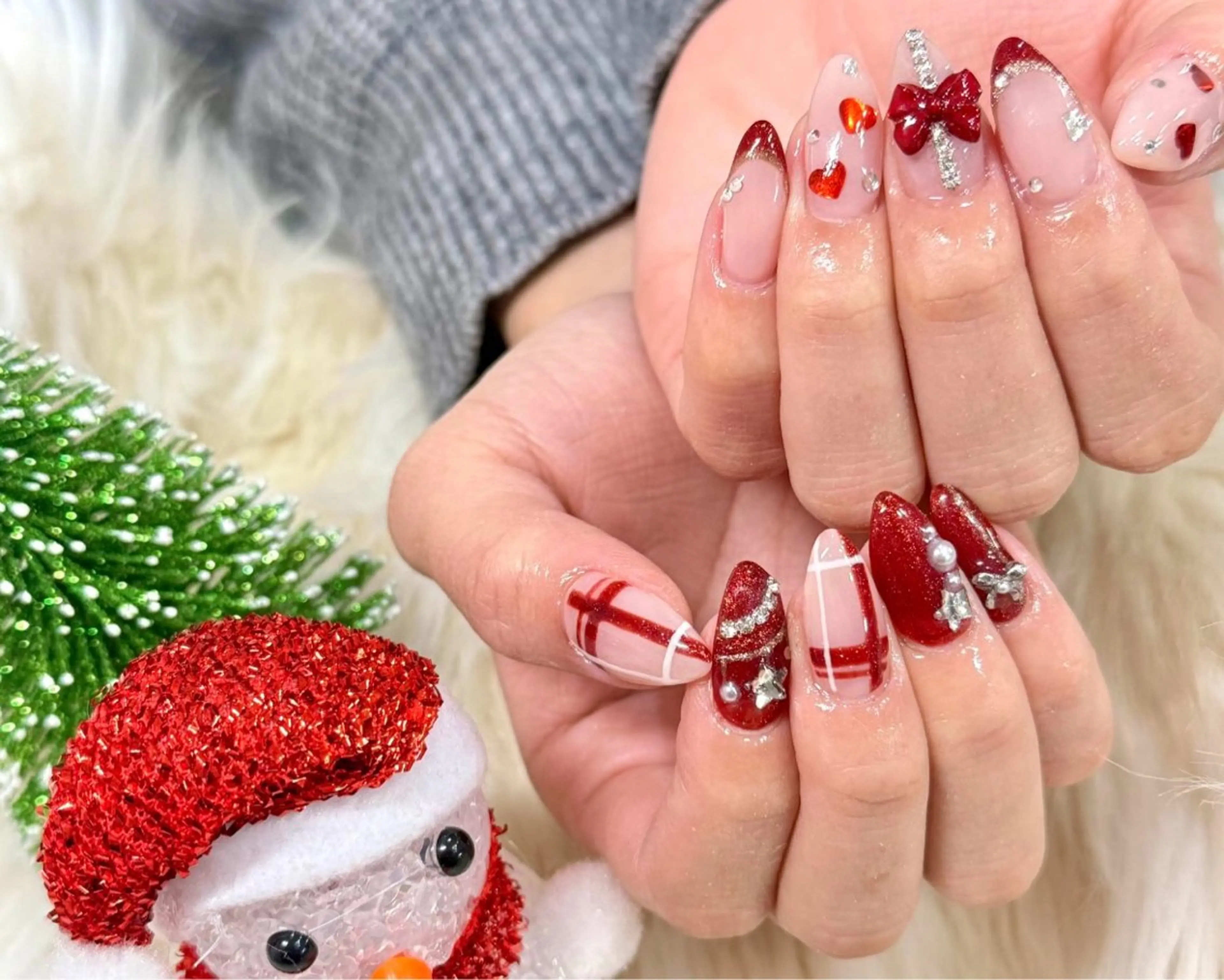 ネイル 長さ出し フレンチネイル ジェルネイル グラデーション 韓国ネイル ハンドネイル Nail&eye Belire 新宿のネイルデザイン