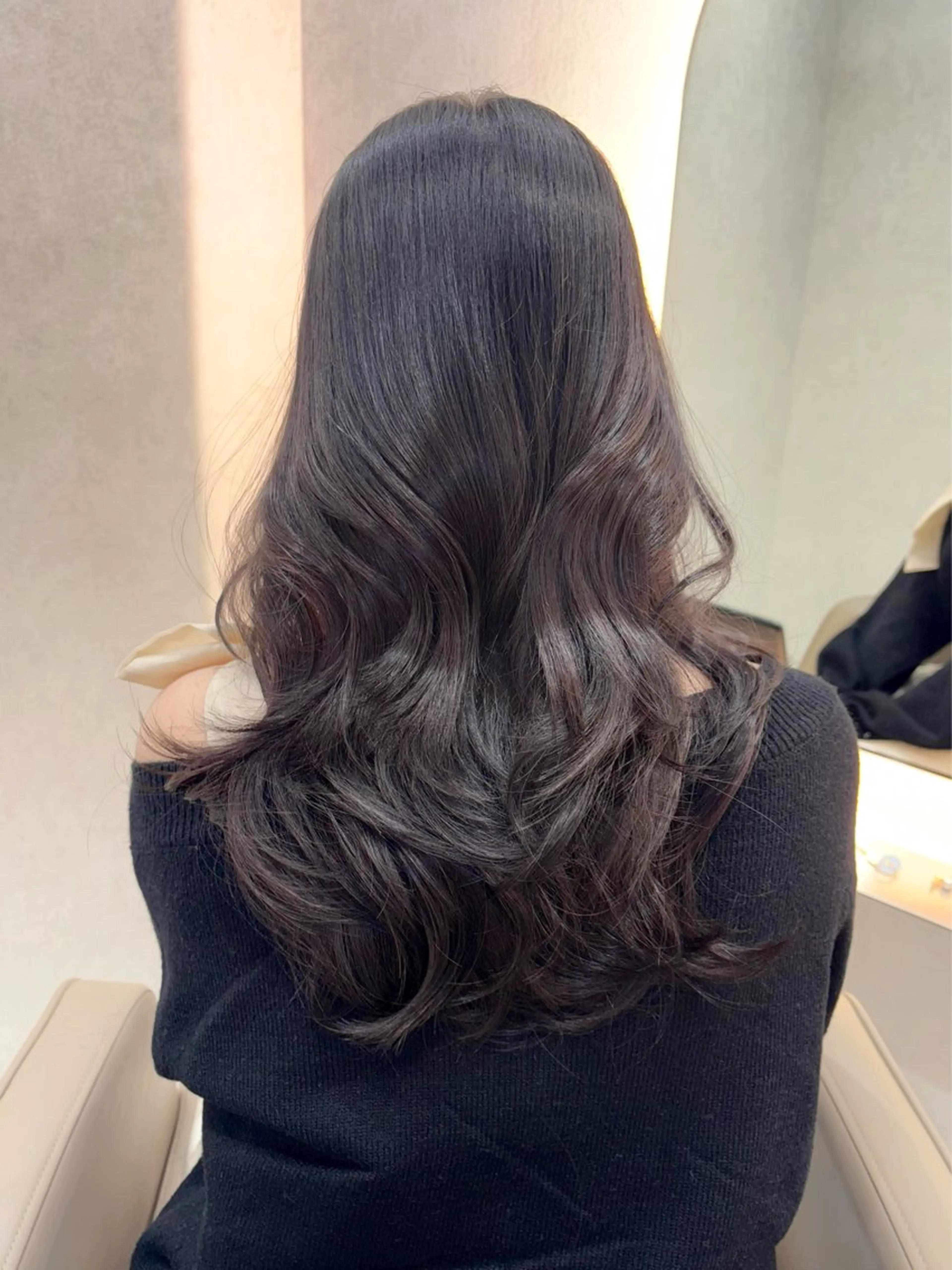 ロング カラー グレージュ 韓国風ヘア レイヤーカット カット ヘアカラー トリートメント kanato🇰🇷 【札幌韓国ヘア】のヘアスタイル