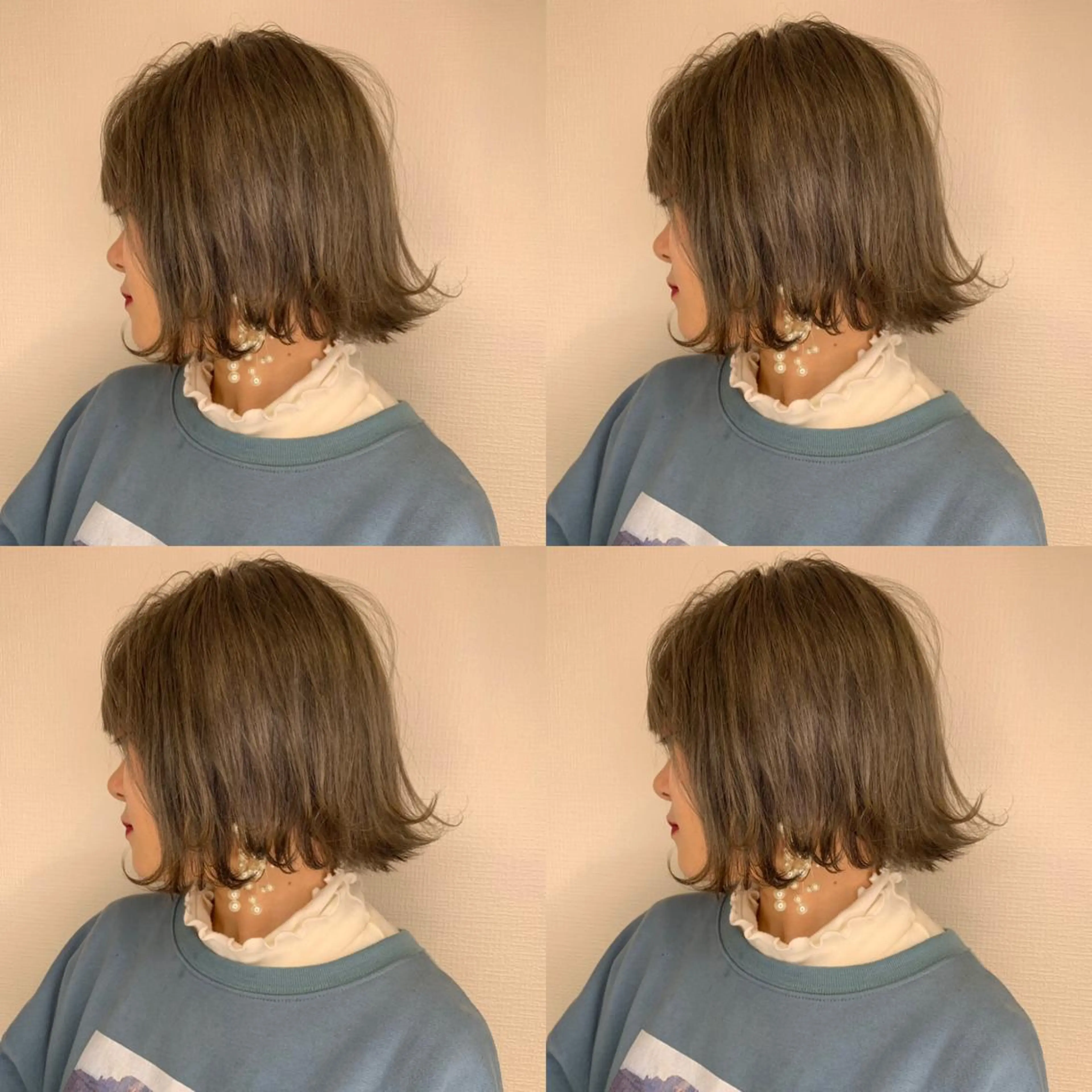 ショート カラー 透明感/オリーブ/ グレージュ/YUKAのヘアスタイル