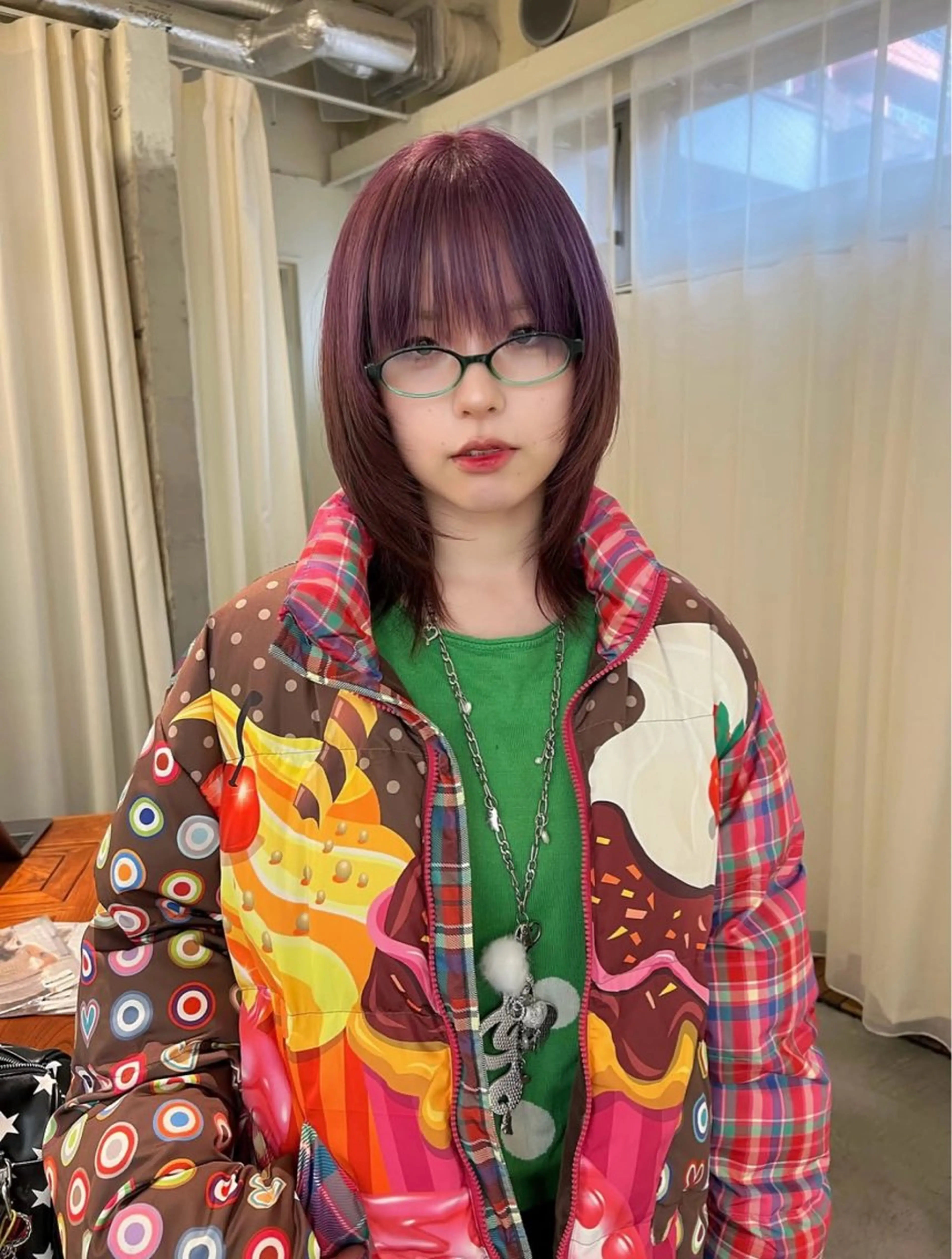 ロング カラー カット ヘアカラー haco＋所属・圧倒的デザイン力 店長🎨RENAのヘアスタイル