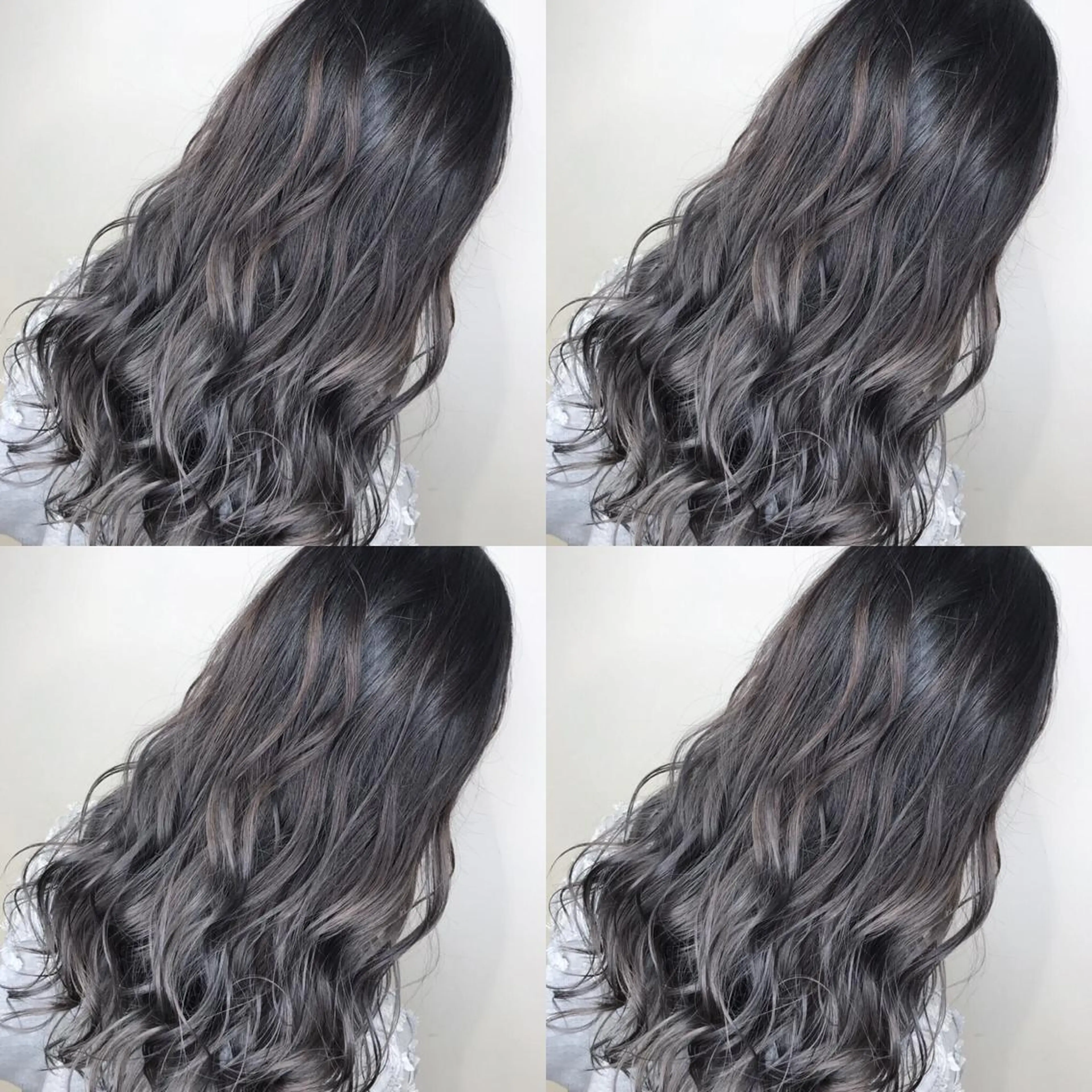 ミディアム カラー アッシュ アッシュグレー アッシュグレージュ バレイヤージュ ベージュカラー AMI Hair  supply所属・髪質改善カラー 韓国風レイヤーのヘアスタイル