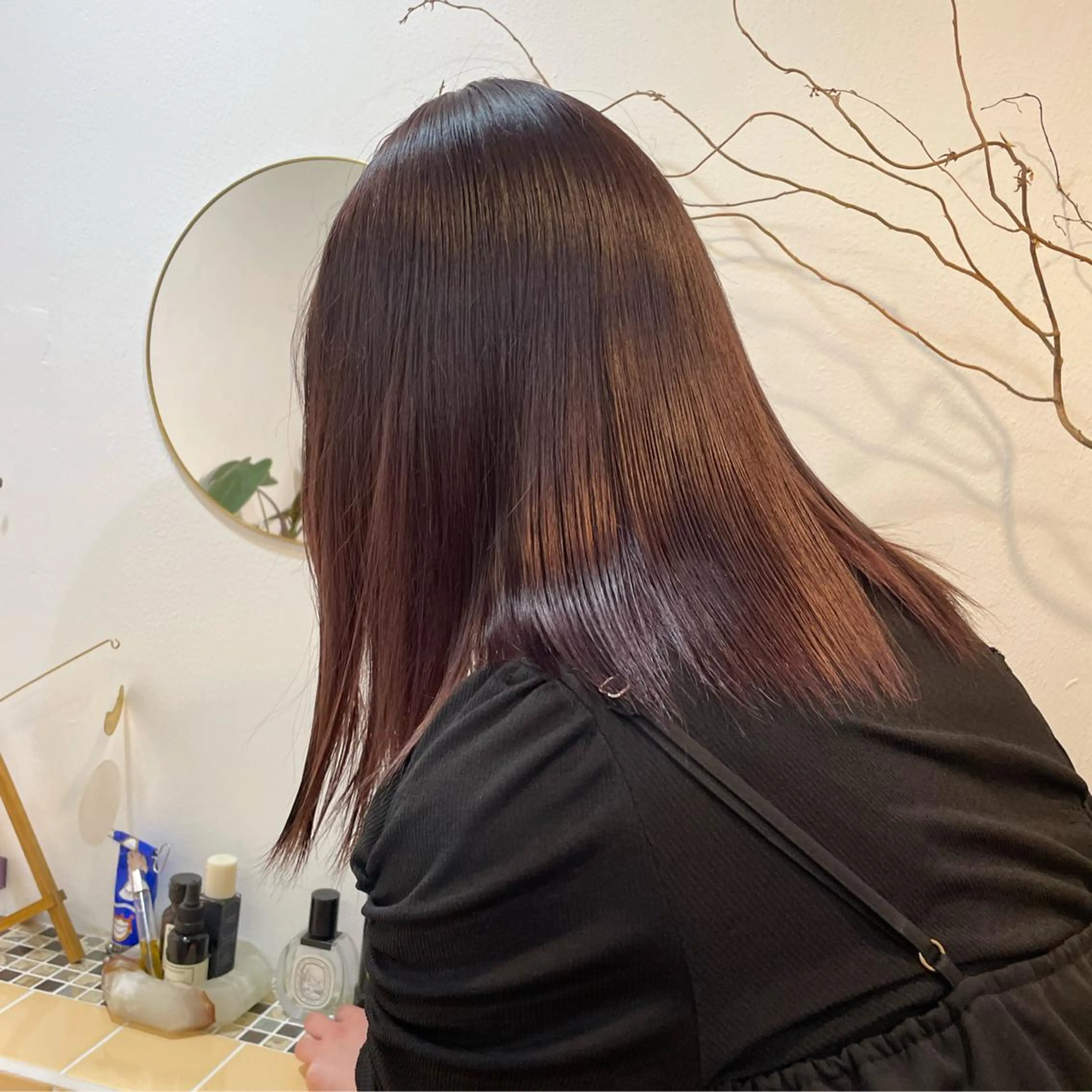 ミディアム ヘアカラー sakura🌸 レイヤー/韓国ヘアのヘアスタイル