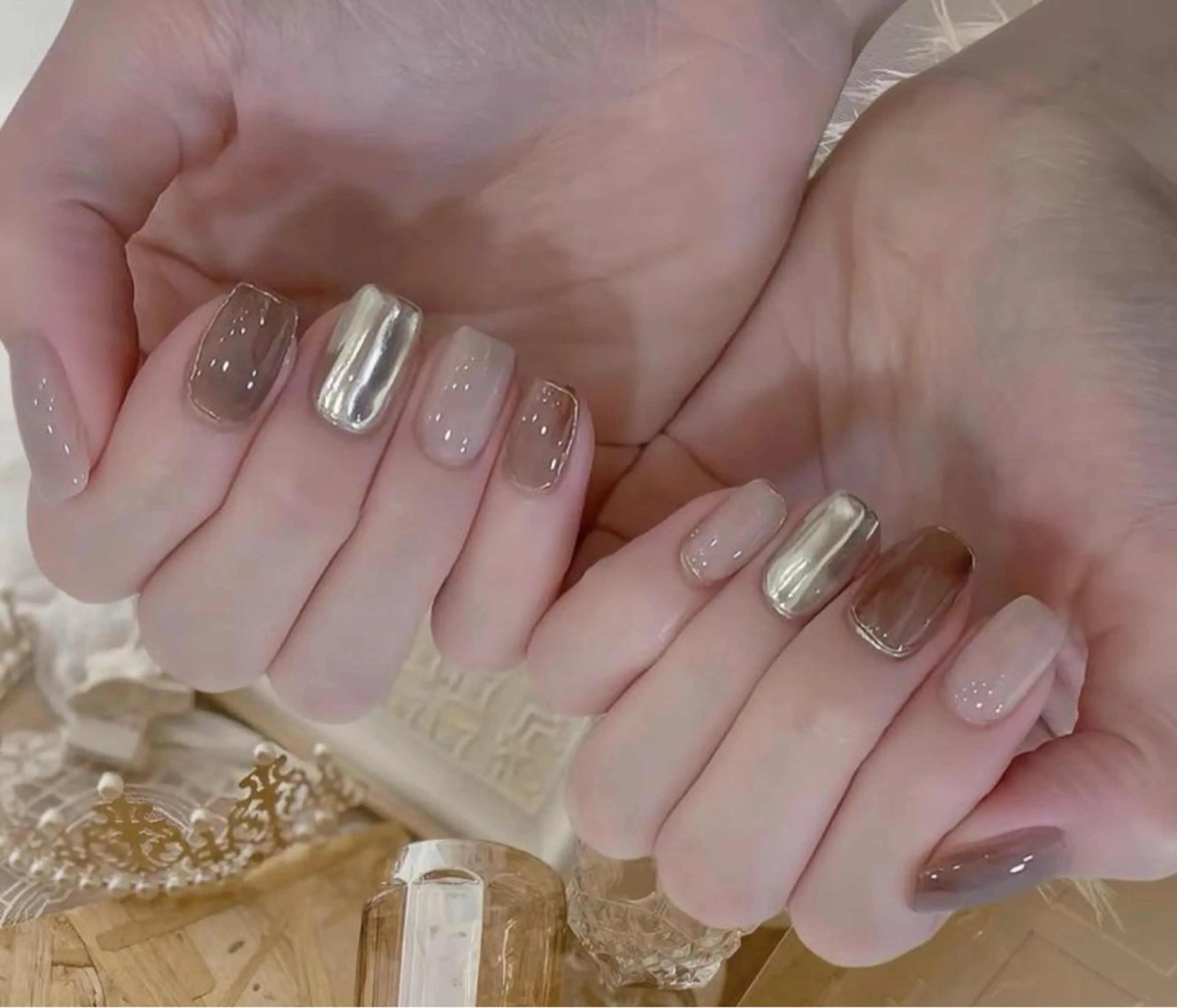 ネイル チークネイル 長さ出し フレンチネイル ガーリー 韓国ネイル sun nail池袋 モデル募集のネイルデザイン