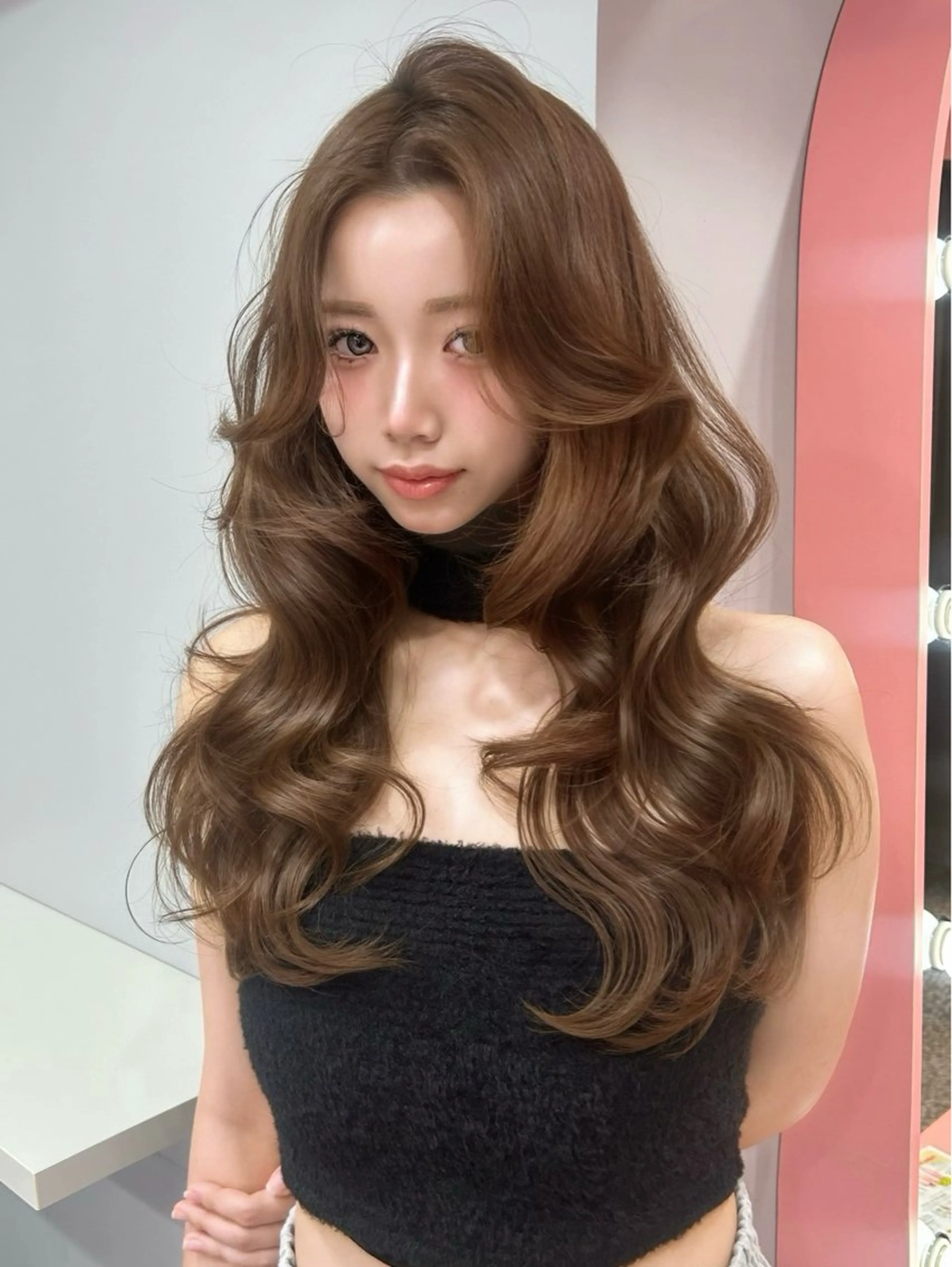 ロング 韓国風ヘア 似合わせカット ワンホンヘア カット ヘアカラー トリートメント 𝑺𝑨𝑨𝒀𝑨 色気ワンホンHairのヘアスタイル